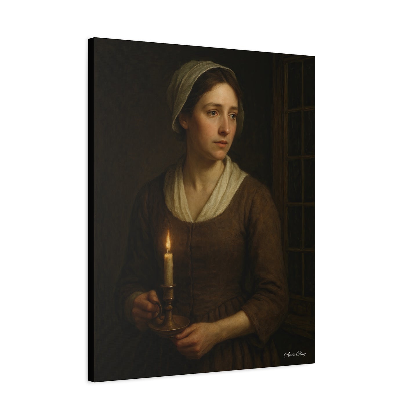 Candlelight Portrait Matte Canvas Print — Stretched Wall Art