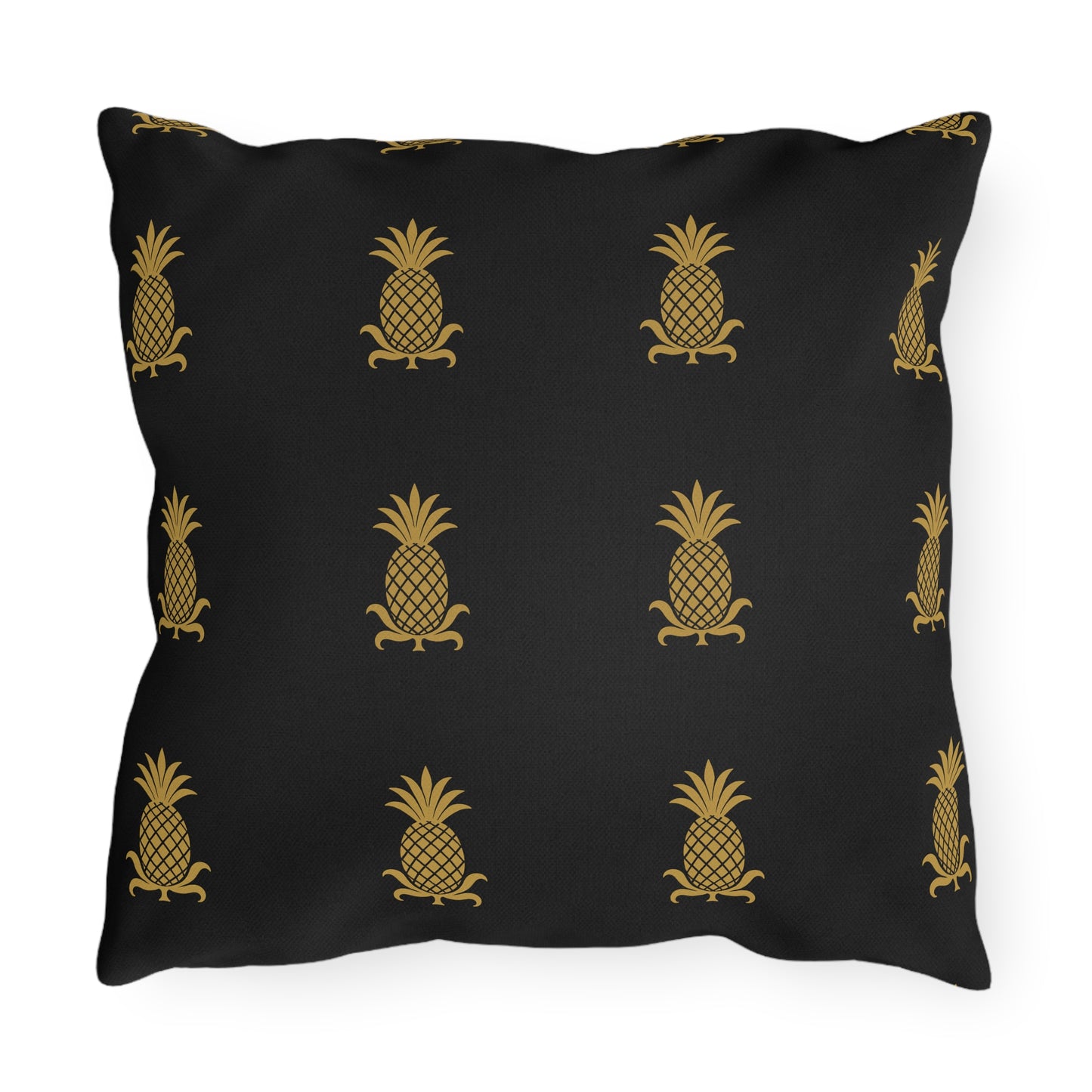 Golden Pineapple Outdoor Pillows - Tropical Decor, Garden Accessories, Patio Cushions, Summer Vibes, Home Decor