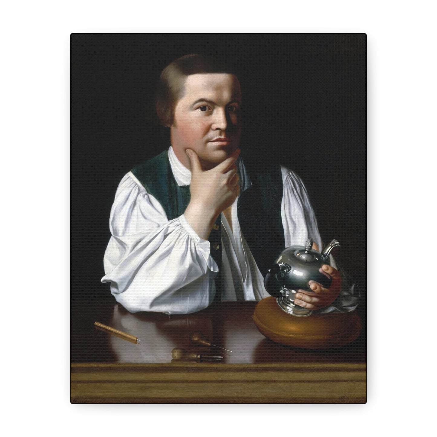 Paul Revere Historical Portrait Canvas Art - Vintage Decor for Home and Office