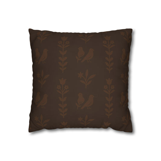 Bohemian Floral Pillowcase, Art Decor Cushion Cover, Cozy Home Accent, Gift for Housewarming, Relaxing Bedroom Decor