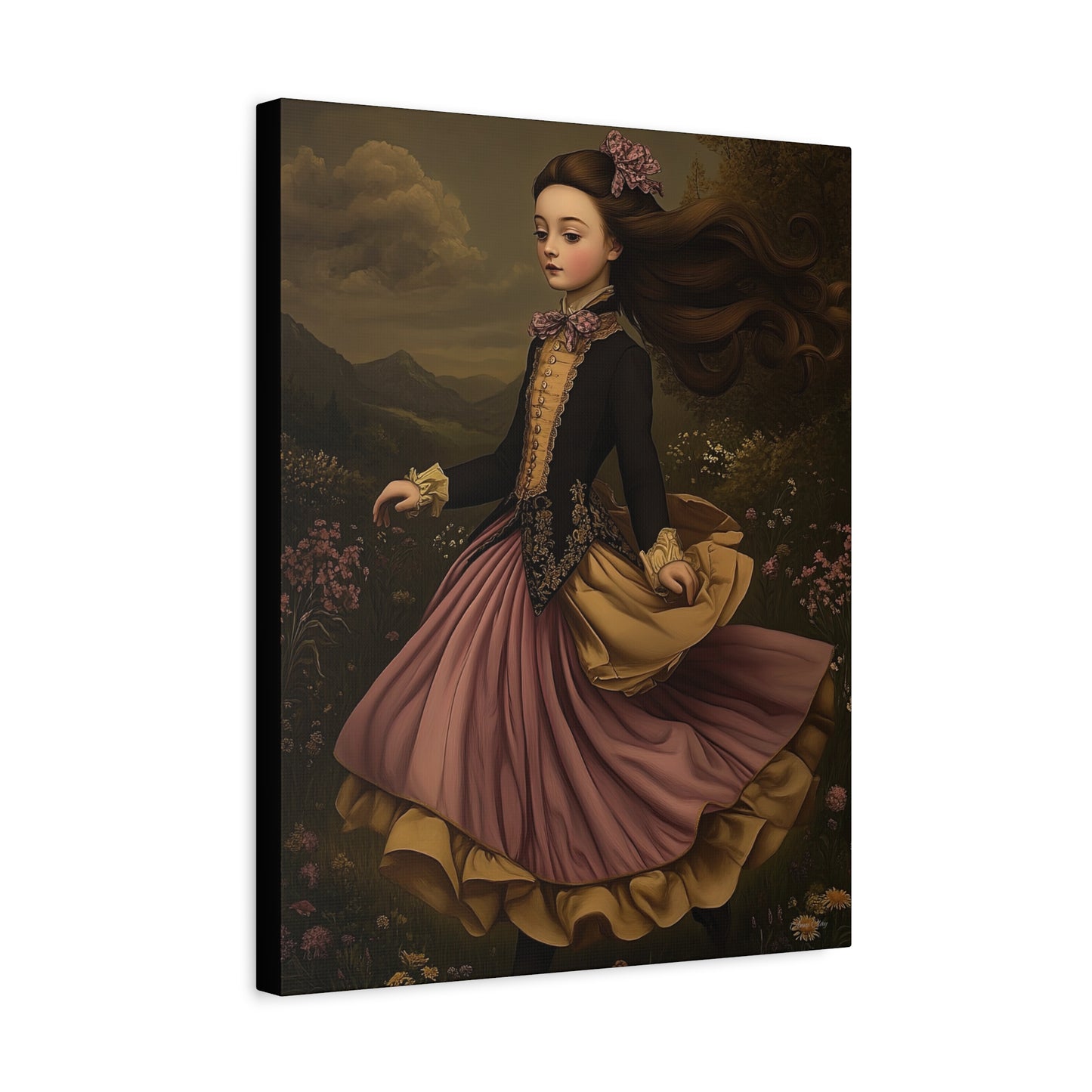 Stretched Canvas Wall Art - Ethereal Dancing Girl, Vintage Home Decor, Whimsical Art for Living Room, Unique Gift for Her, Enchanting [...]