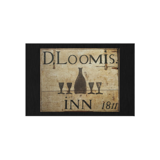 Vintage D. Loomis Inn Outdoor Rug – Perfect for Patios & Garden Gatherings