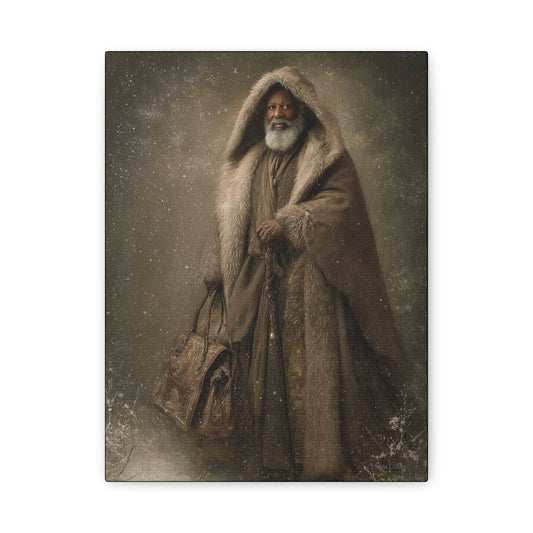 Old World Santa Stretched Canvas Wall Art, Vintage Vibe, Home Decor, Christmas Gift, Cultural Artwork, Unique Wall Decor