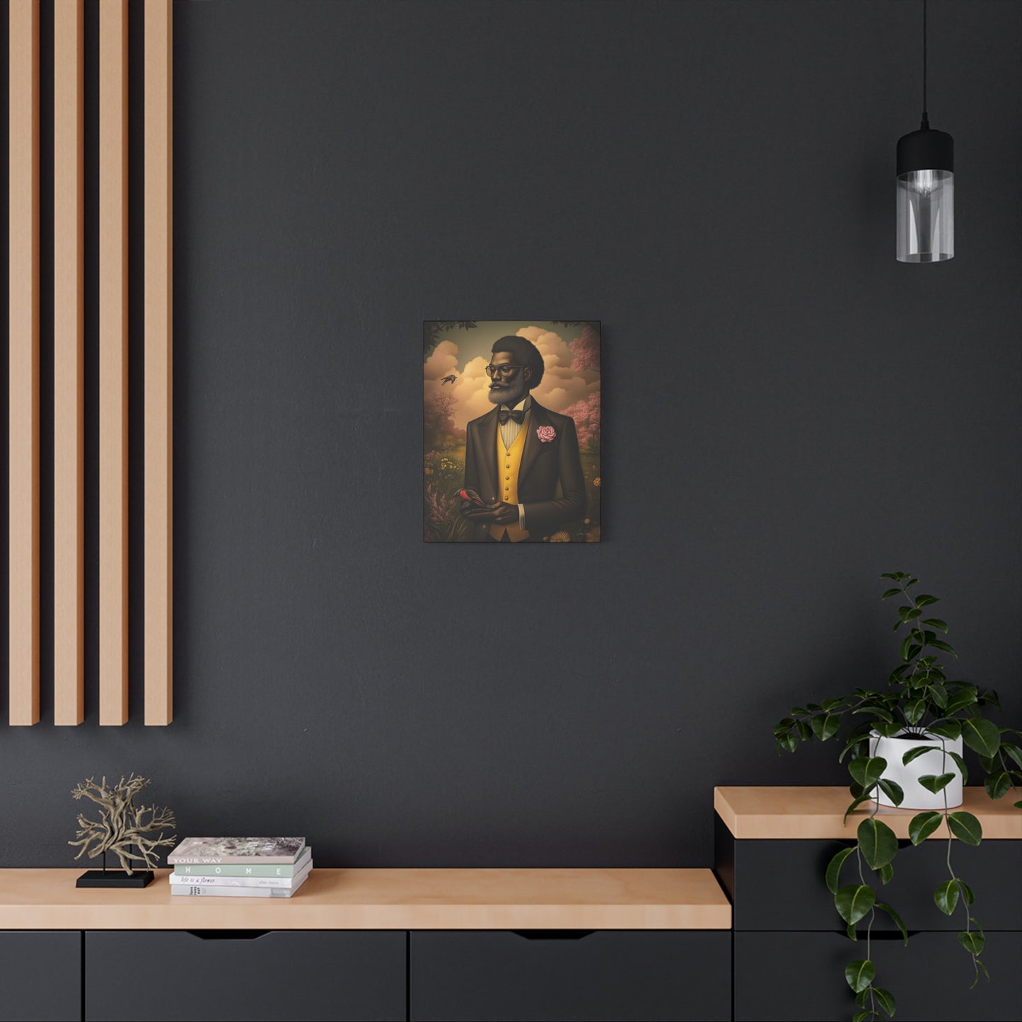 Elegant Vintage Canvas Wall Art - Black Art, Home Decor, Gift for Him, Father's Day, Office Decor, Unique Artwork