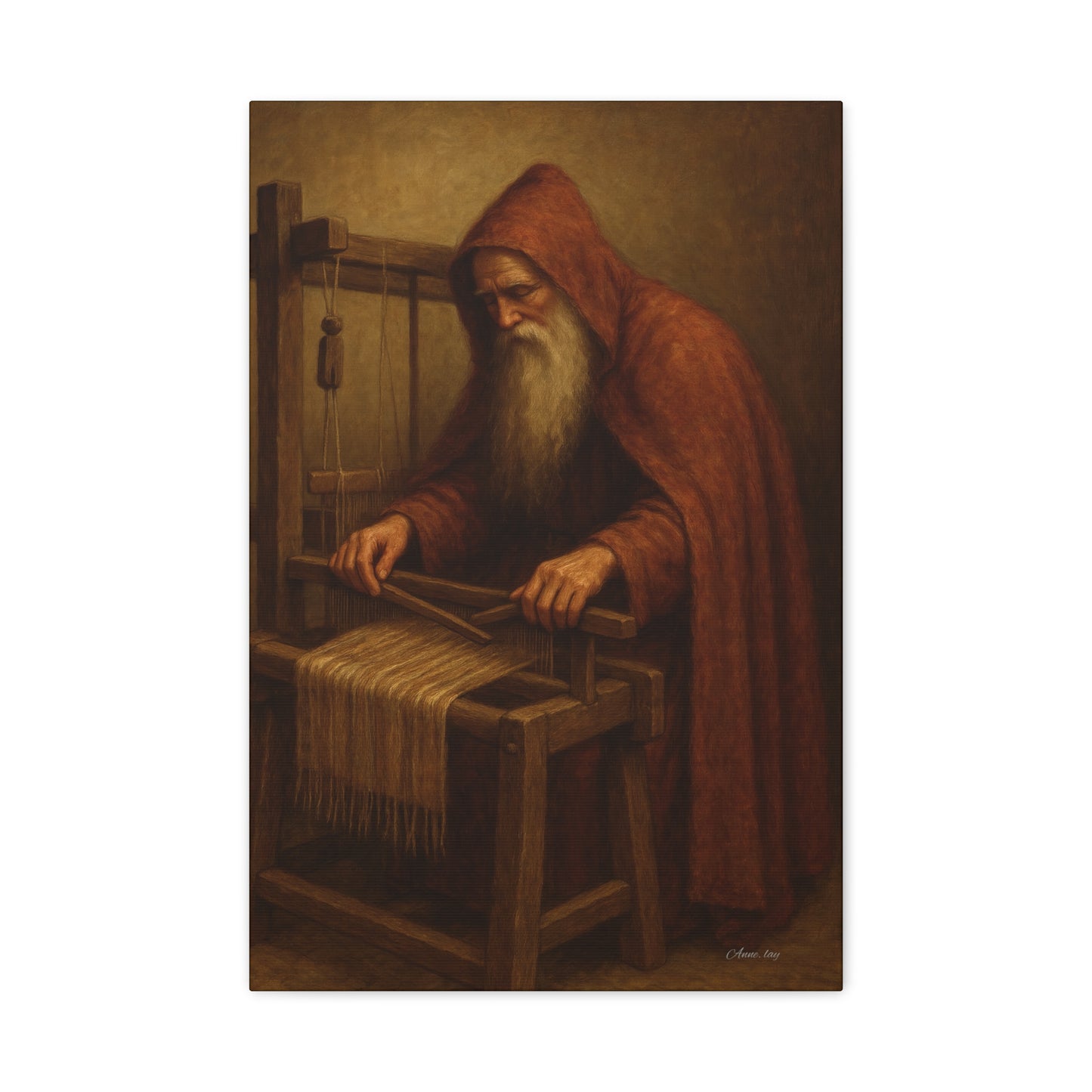 Artistic Matte Canvas Wall Art - Weaver's Wisdom Old World Santa