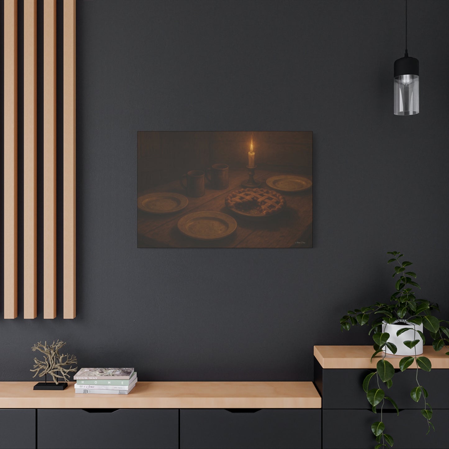 Warm Atmosphere Canvas Art for Home Decor, Cozy Wall Art, Kitchen Wall Decor, Rustic Photography, Gift for Homeowners