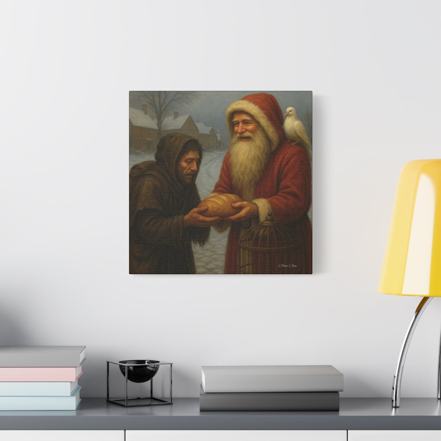 Sharing is Caring Santa Christmas Spirit Canvas Art