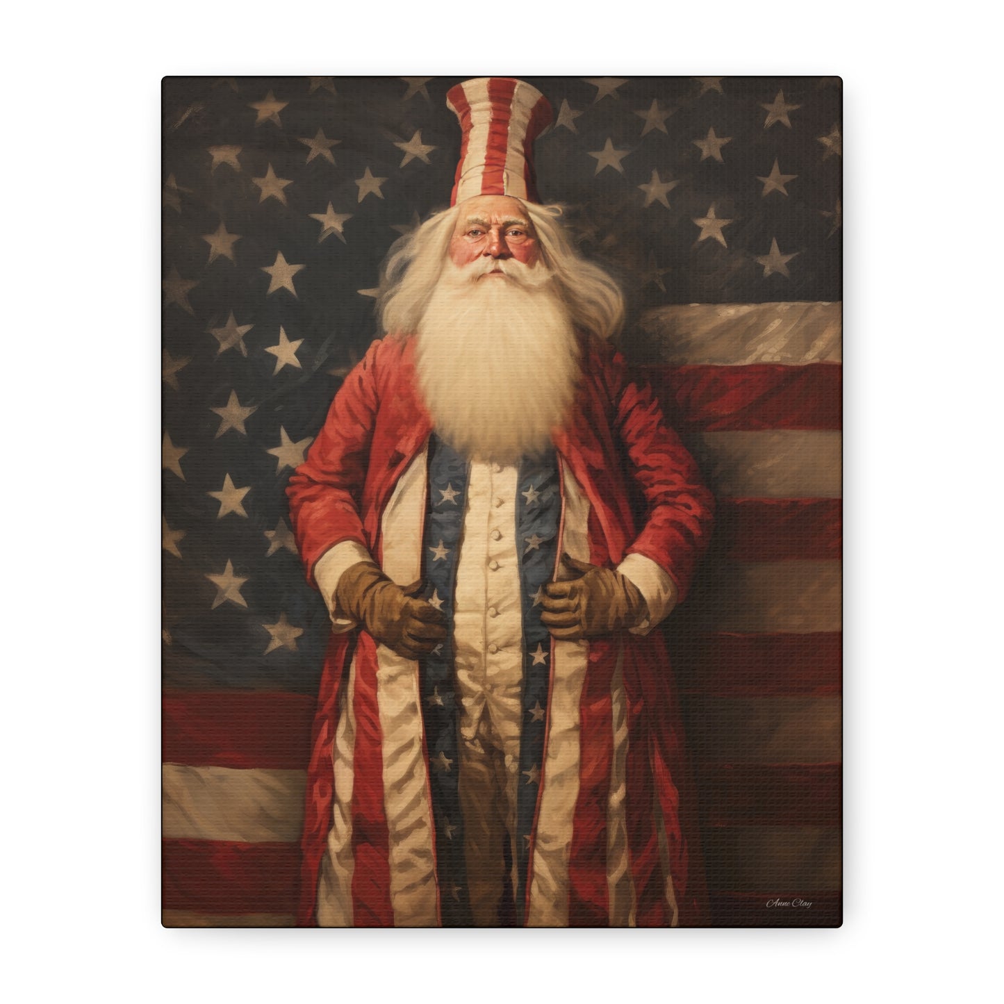 Santa Sam Americana Matte Canvas, Stretched, 1.25"