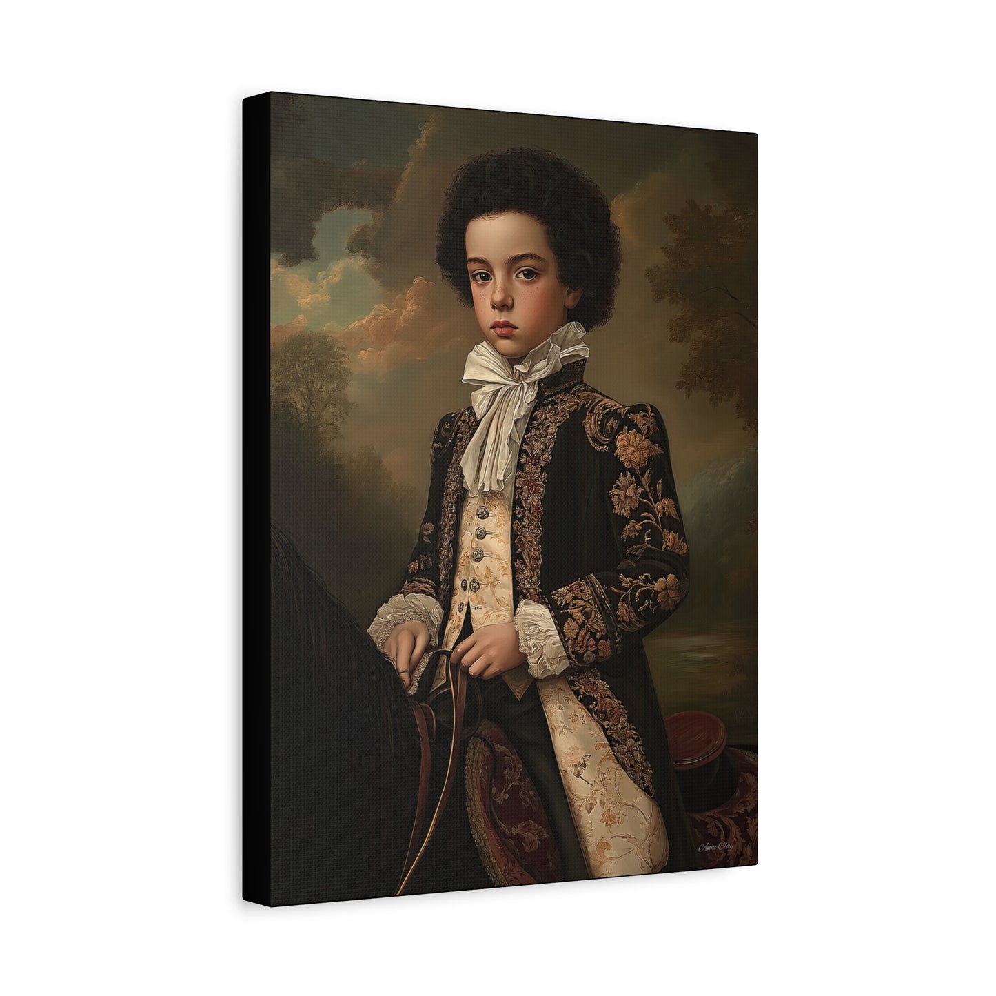 Vintage Portrait Canvas Print, Wall Art, Home Decor, Gift for Art Lovers, Classic Decor, Renaissance Style Artwork