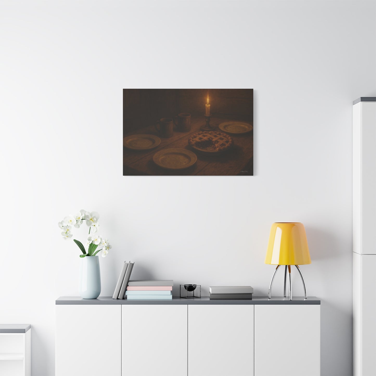 Warm Atmosphere Canvas Art for Home Decor, Cozy Wall Art, Kitchen Wall Decor, Rustic Photography, Gift for Homeowners