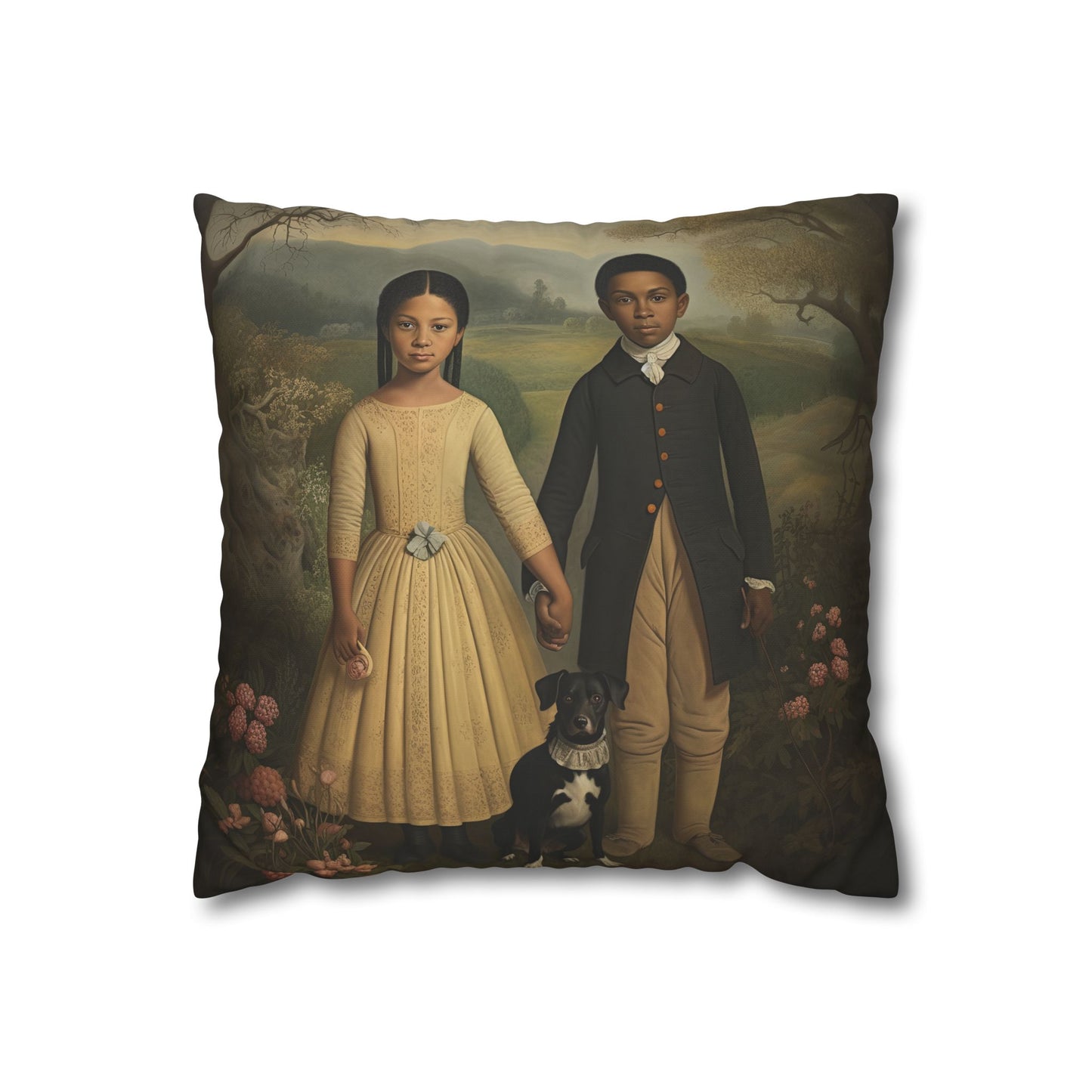 The Twins Square Poly Canvas Pillowcase