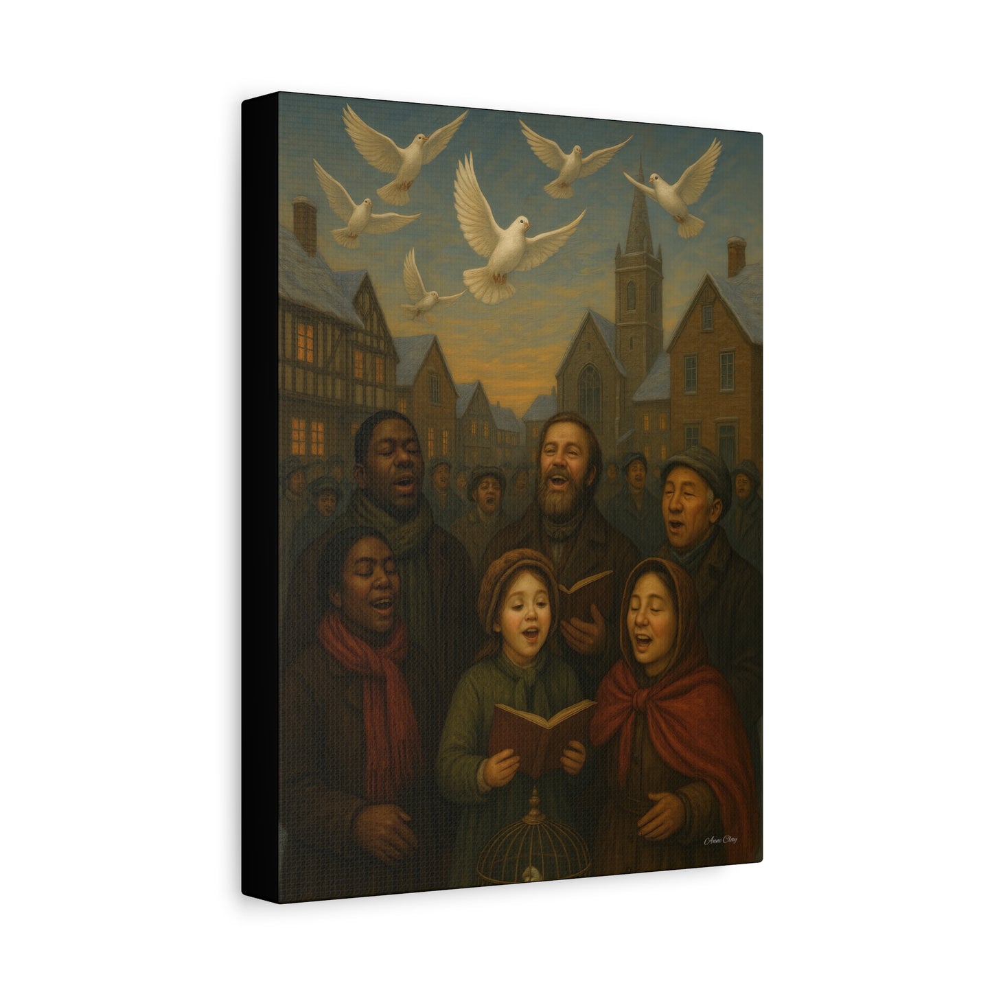 Peace on Earth Good Will Toward All People Inspirational Canvas Art: 'Peaceful Hymn' Stretched Print
