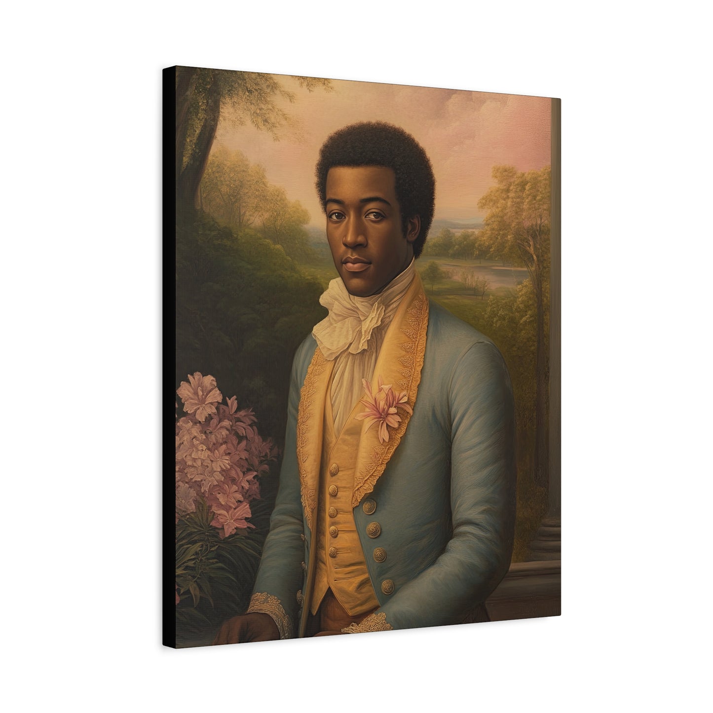 Elegant Stretched Canvas Art Print, Historical Portrait, Home Decor, Gift Idea, Wall Art, Living Room Decoration, Black History