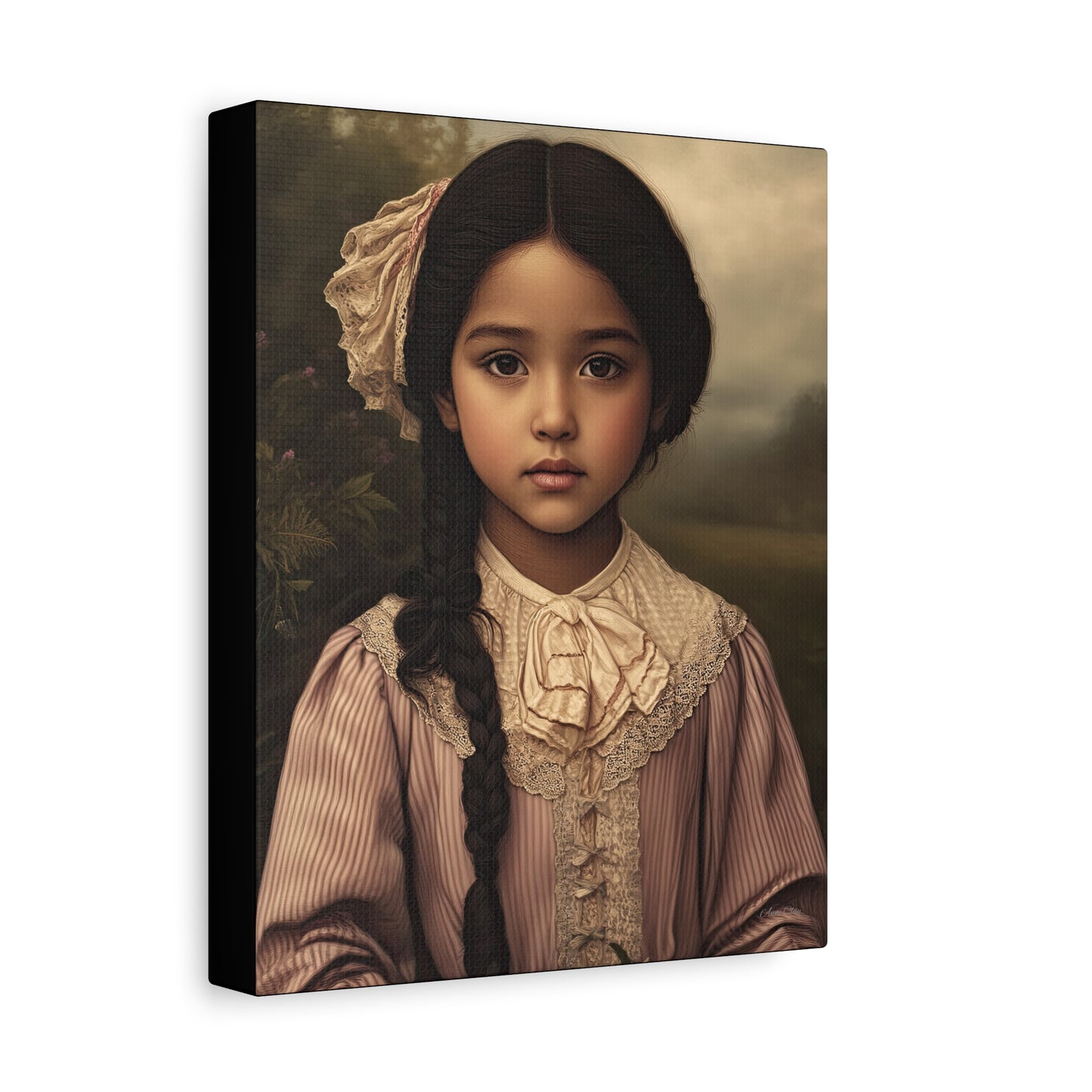 Matte Canvas Wall Art, Vintage Portrait Decor, Soft Aesthetic Home Decor, Gift for Art Lovers, Unique Room Decor