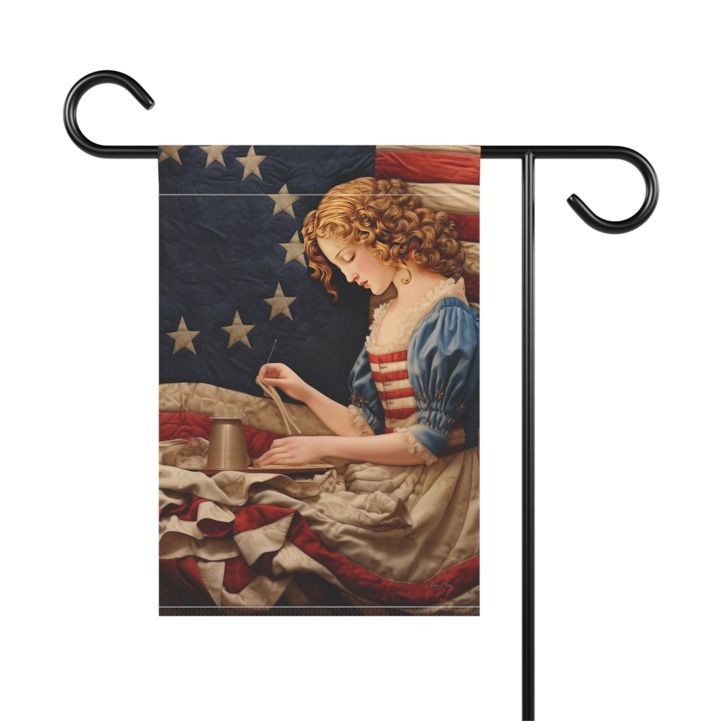 Needle Stitch Betsy Garden & House Banner