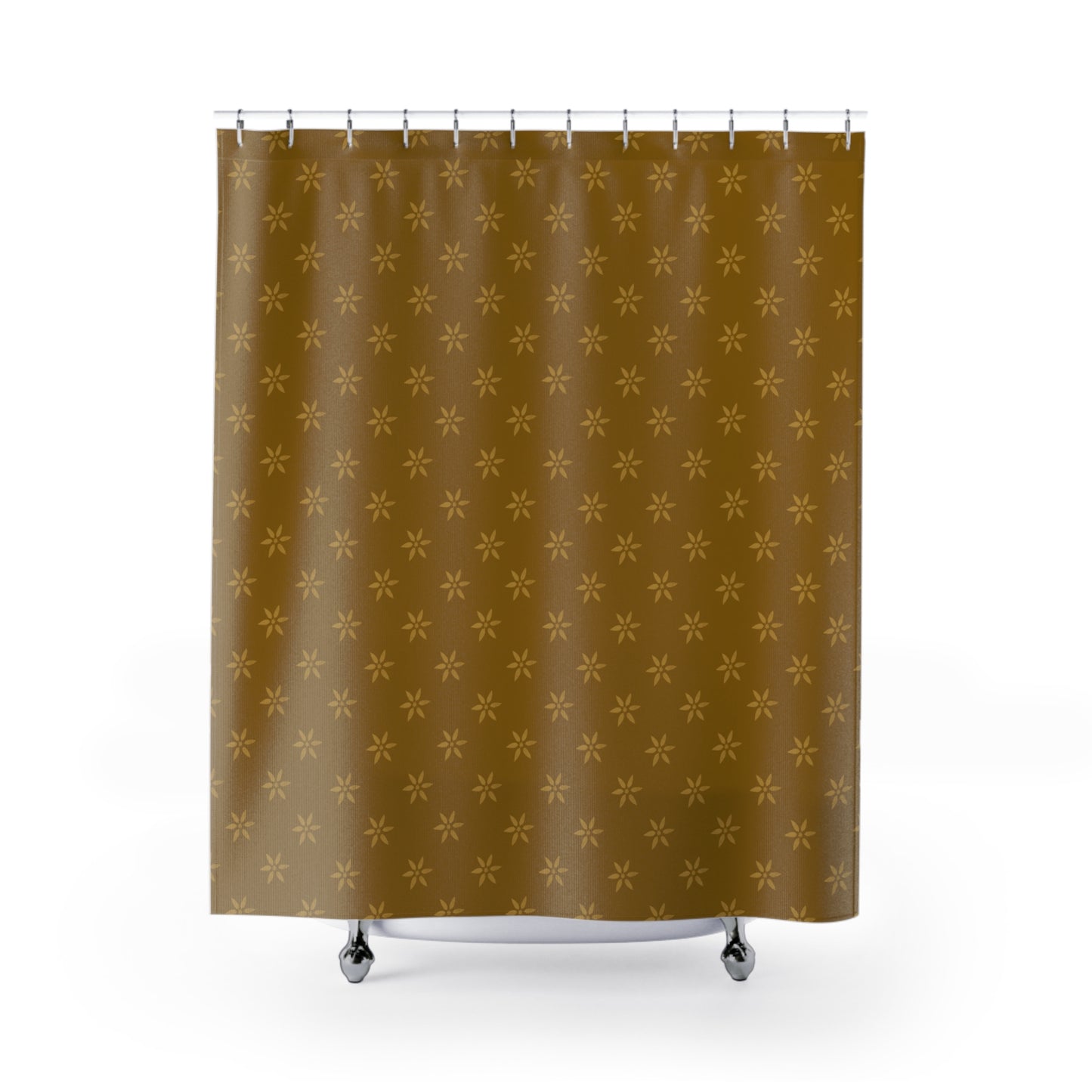 Mustard Yellow on Deeper Gold Shower Curtains
