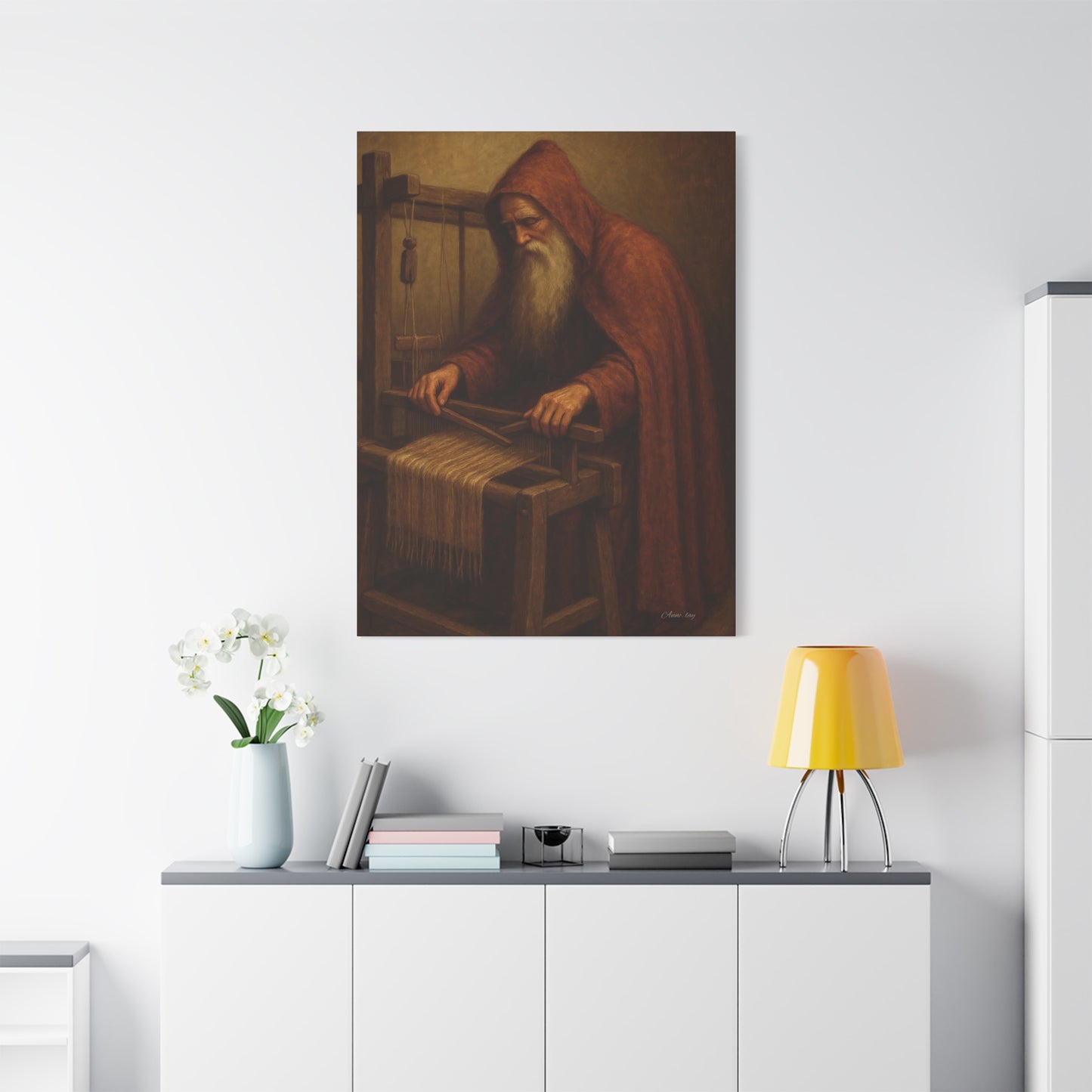 Artistic Matte Canvas Wall Art - Weaver's Wisdom Old World Santa
