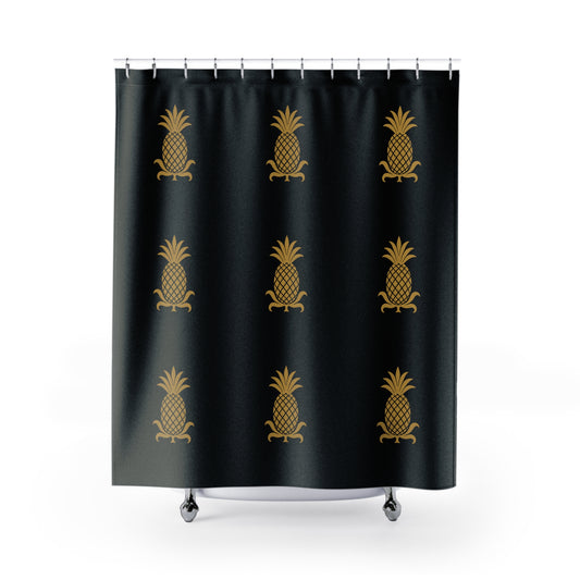 Tropical Pineapple Shower Curtain,  Summer Vibes,  Pineapple Lover's Essential