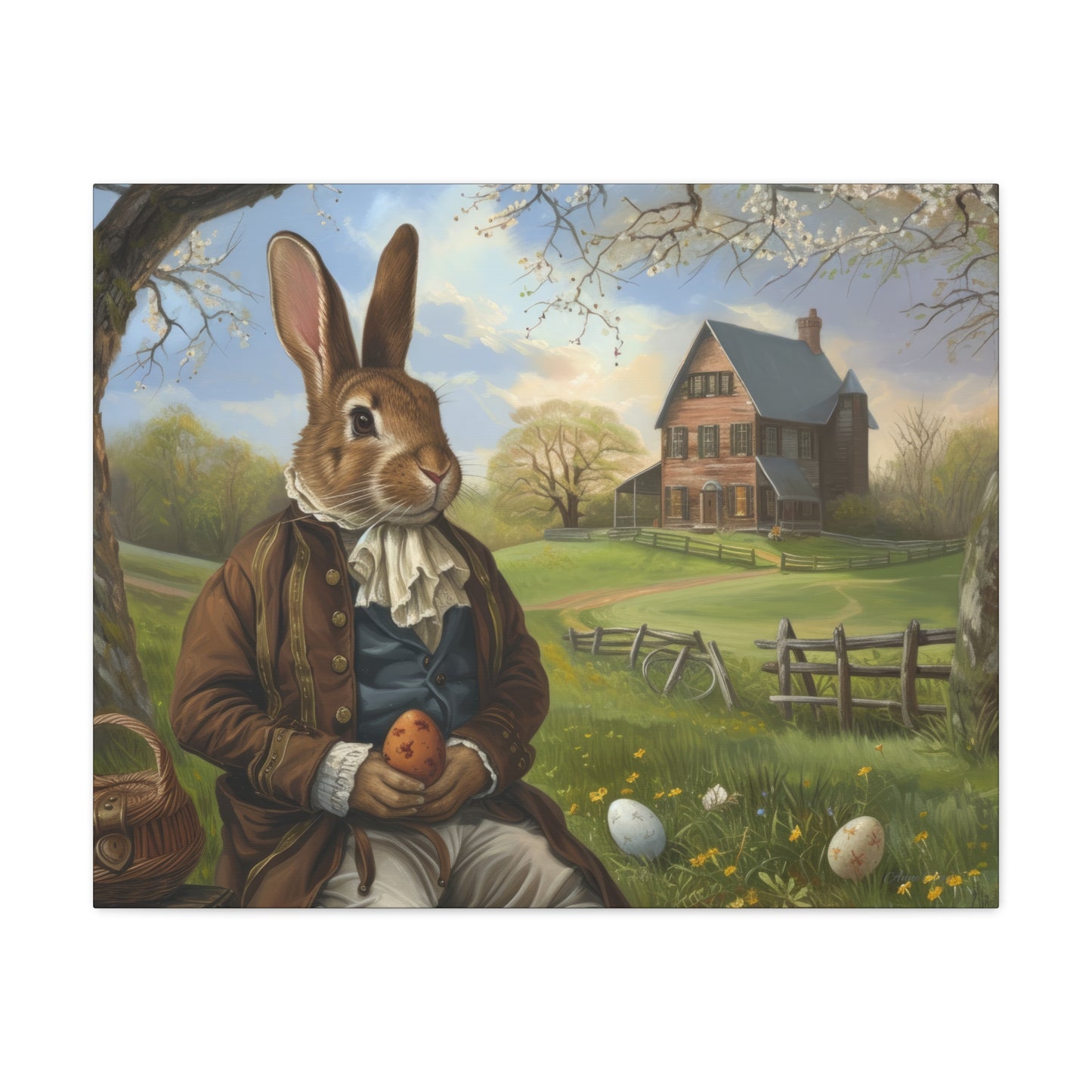 Easter Memories Easter Bunny Canvas Art - Charming Stretched Print for Spring Decor