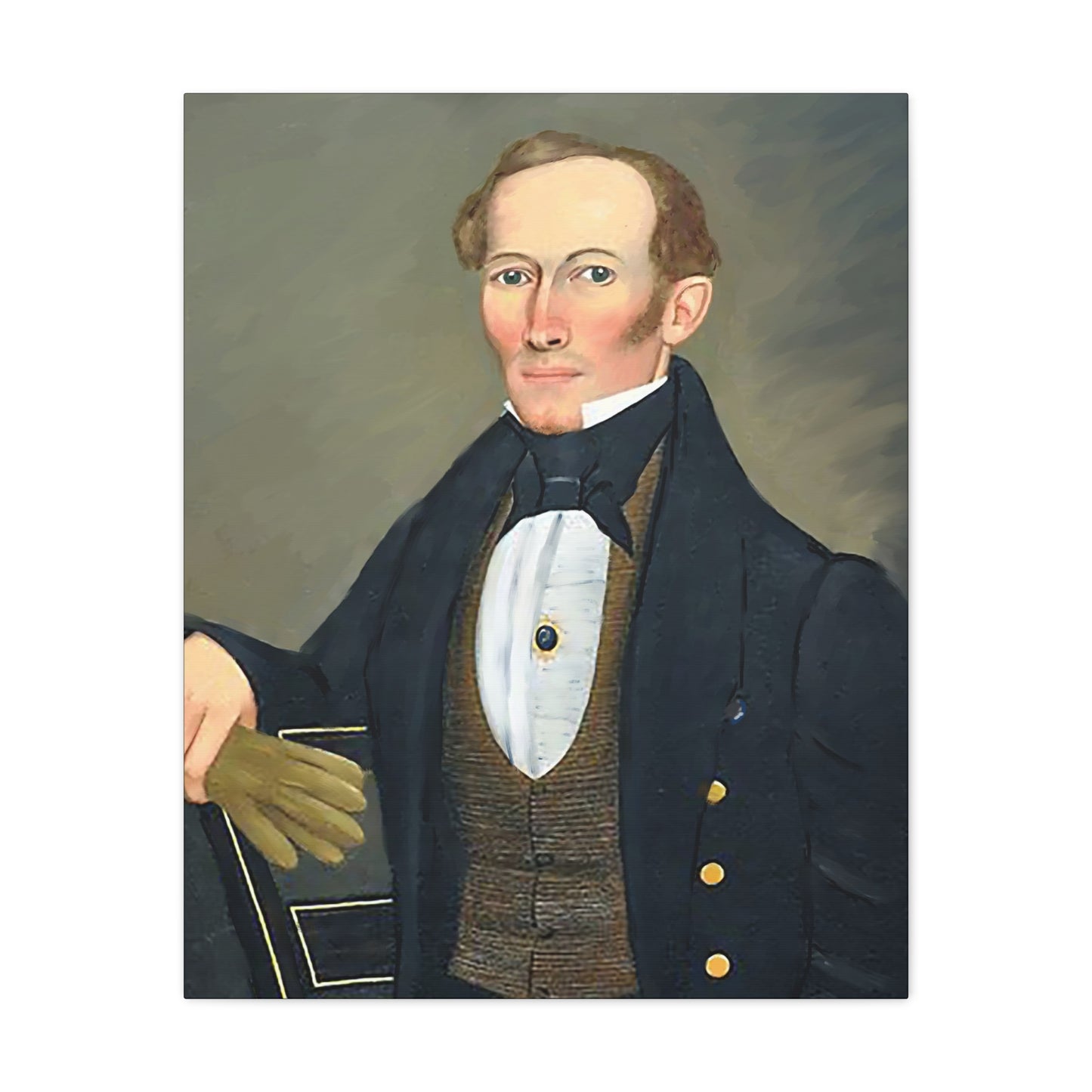 President Pearce Vintage Portrait Matte Canvas Wall Art - Classic Decor for Home