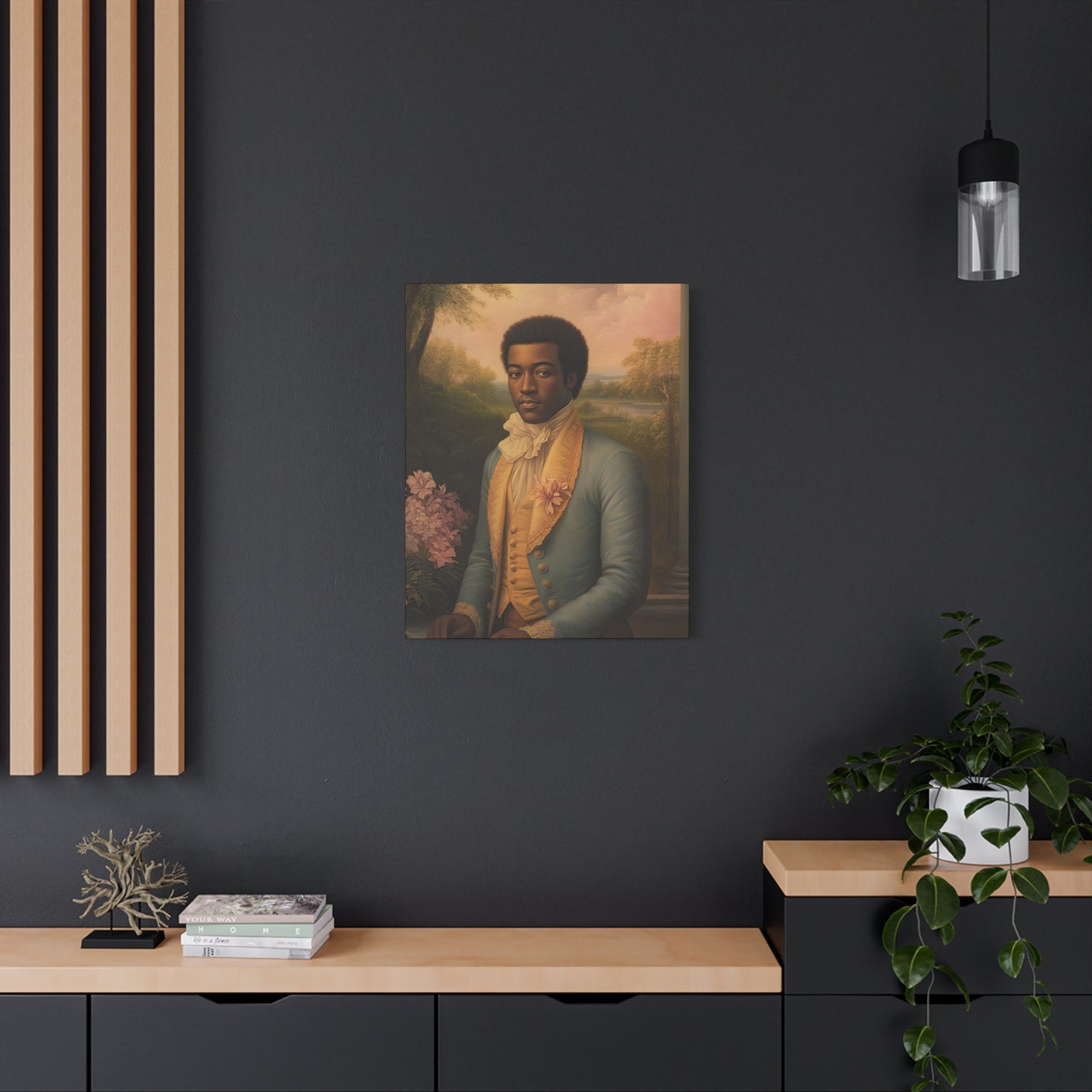 Elegant Stretched Canvas Art Print, Historical Portrait, Home Decor, Gift Idea, Wall Art, Living Room Decoration, Black History