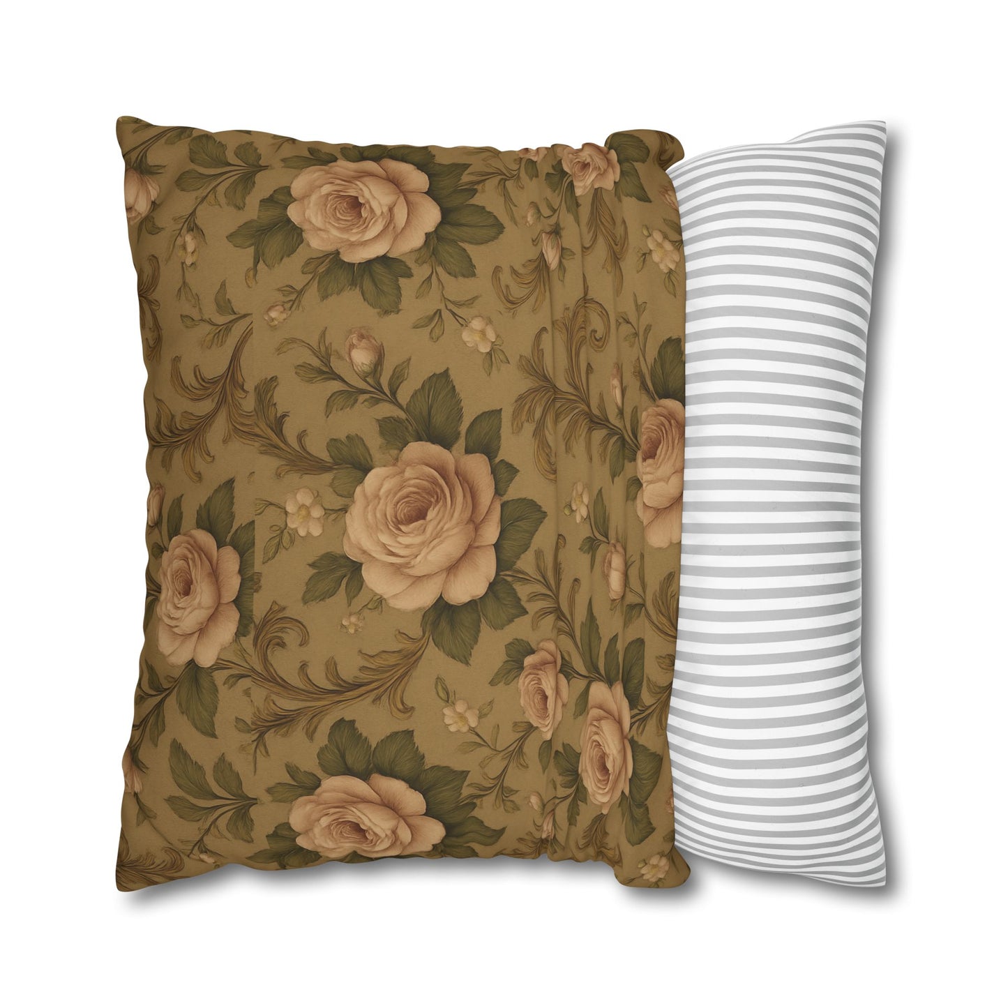 Vintage Floral Pillowcase, Decorative Throw Pillow, Cozy Home Decor, Gift for Her, Rustic Living Room Accent