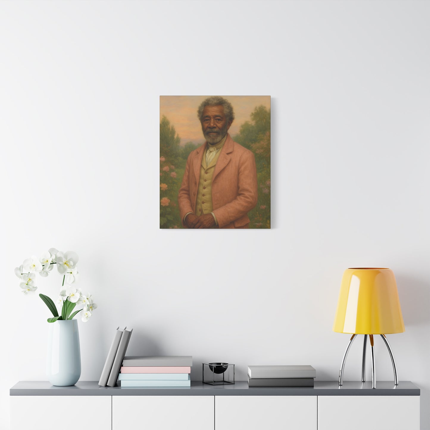 Elegant Stretched Canvas Art Print, Historical Portrait, Home Decor, Gift for History Lovers, Gallery Wall Art