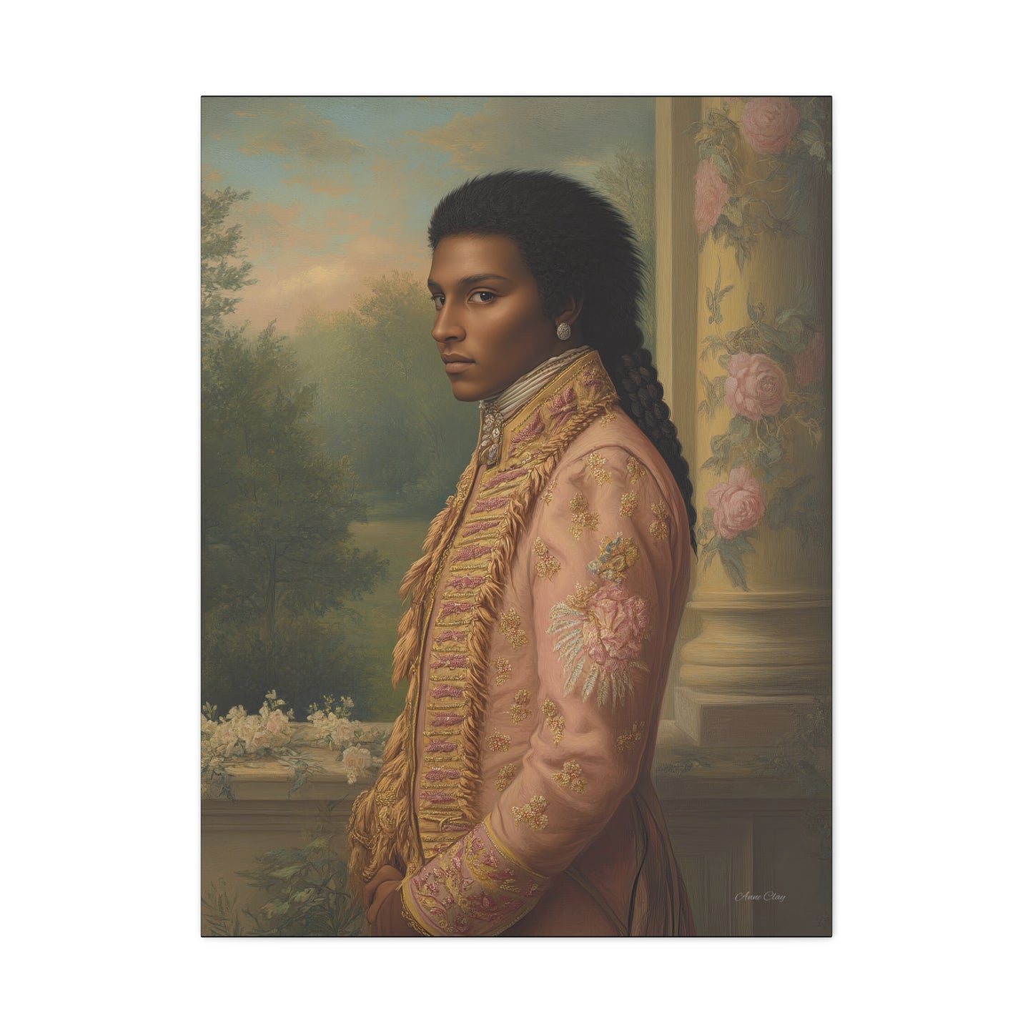 Elegant Historical Portrait Canvas Print, Vintage Art, Home Decor, Gallery Wall, Gift Idea, Framed Artwork