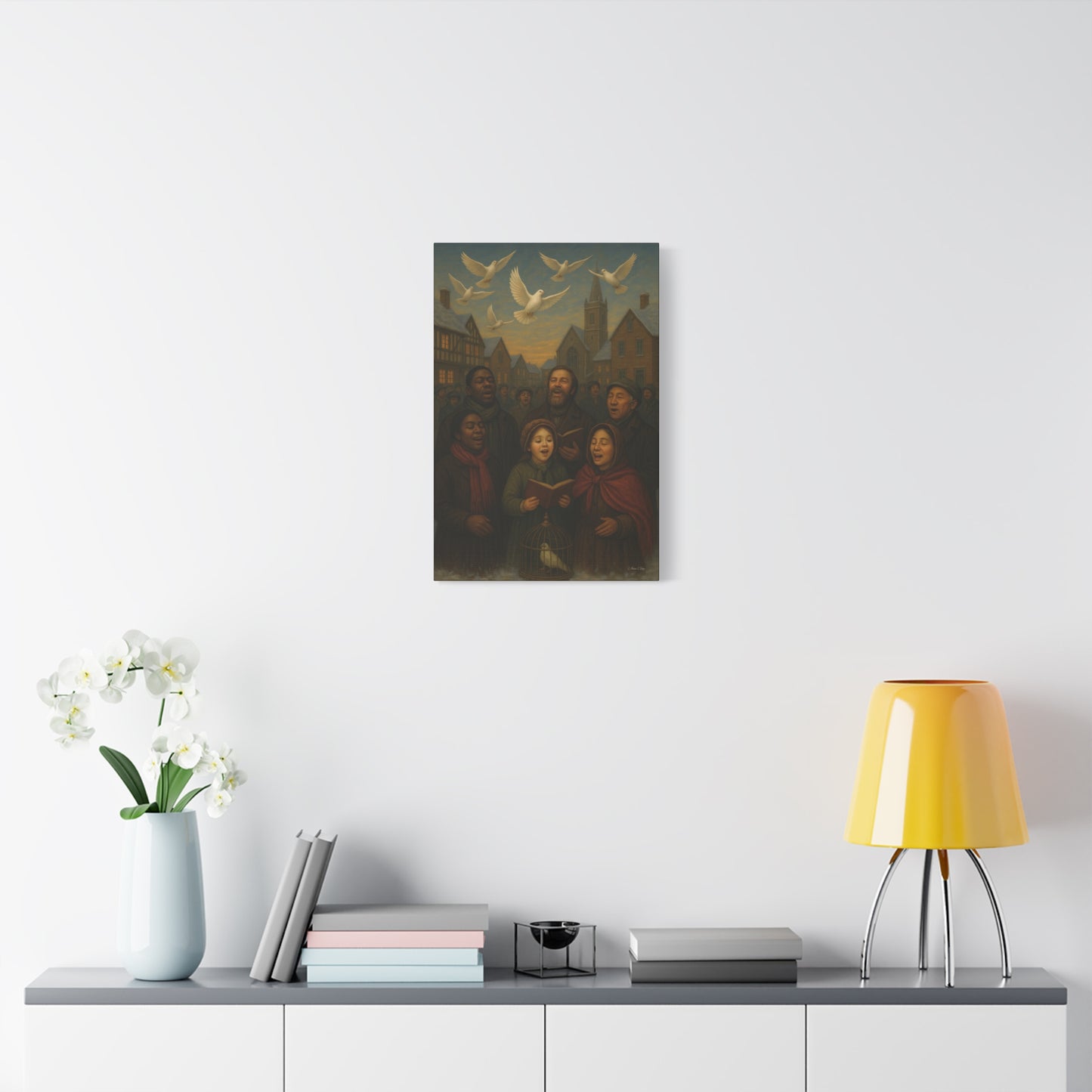 Peace on Earth Good Will Toward All People Inspirational Canvas Art: 'Peaceful Hymn' Stretched Print