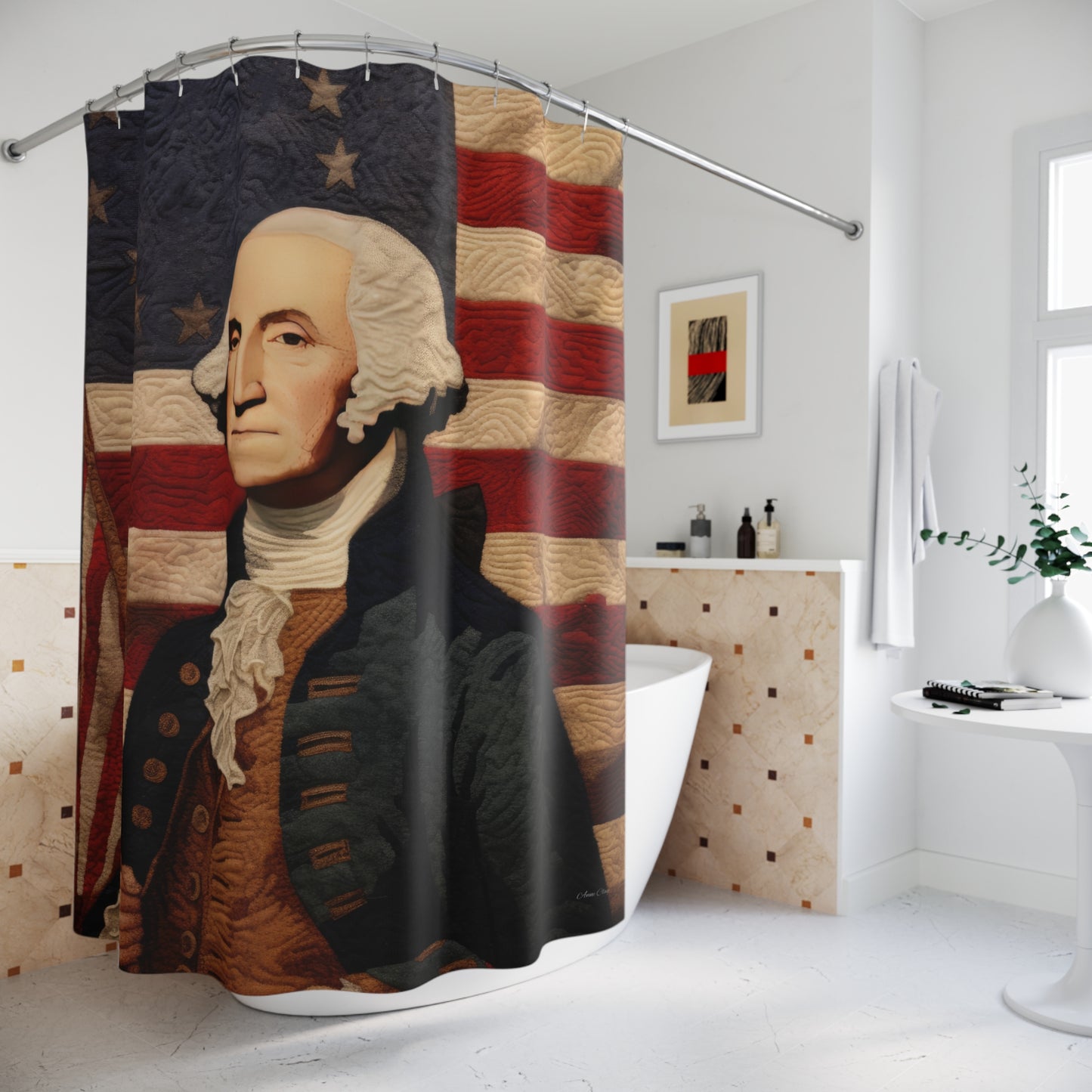 Needle Stitch George Shower Curtains
