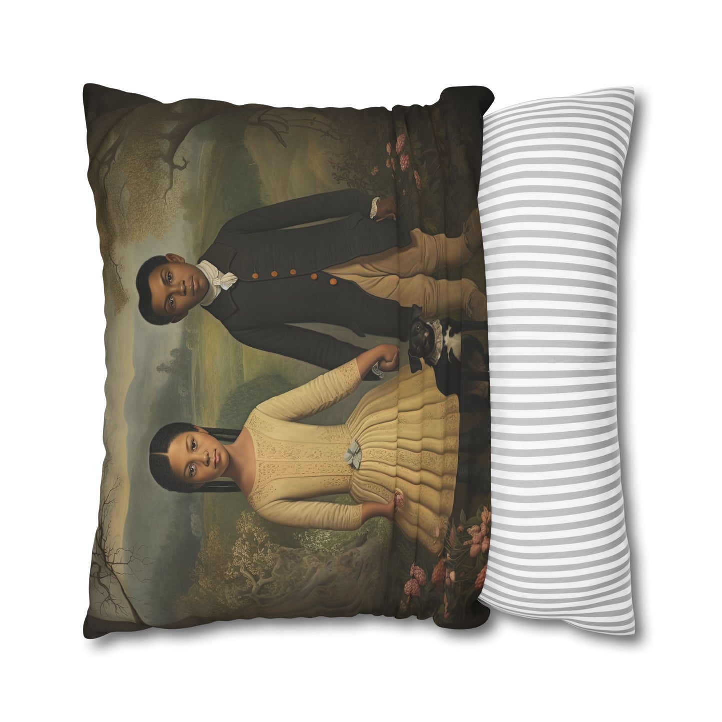 The Twins Square Poly Canvas Pillowcase