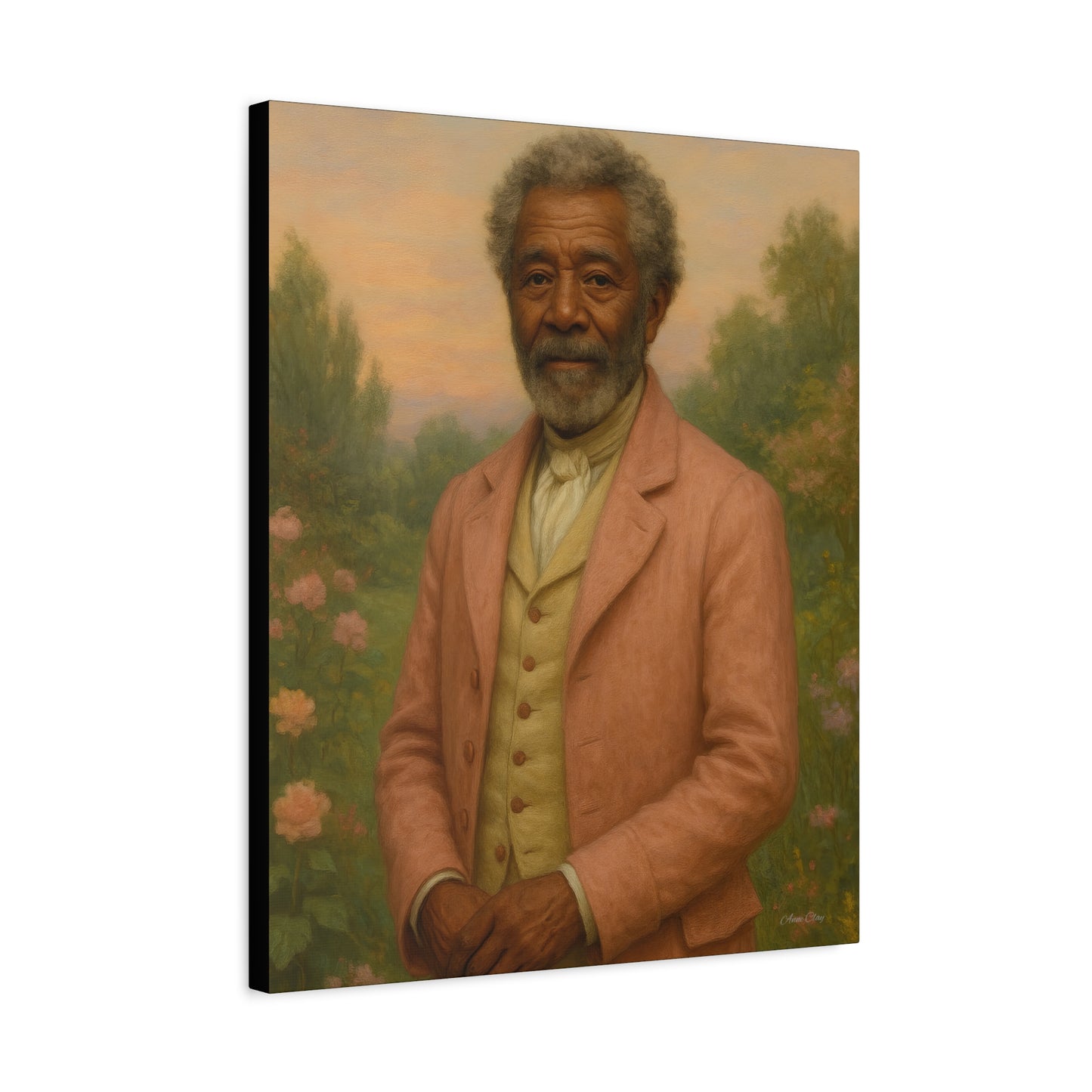 Elegant Stretched Canvas Art Print, Historical Portrait, Home Decor, Gift for History Lovers, Gallery Wall Art