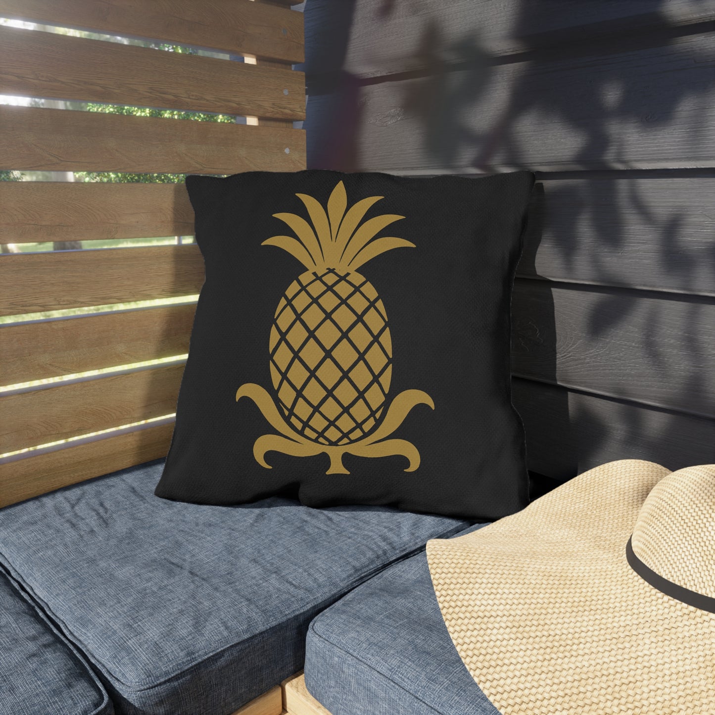 Tropical Pineapple Outdoor Pillow | Summer Decor, Patio Cushions, Beach House Decor, Garden Accessories, Gift for Home