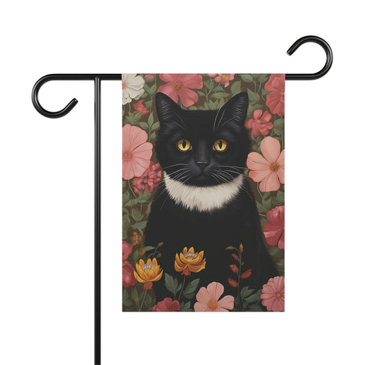 Tuxedo Garden Cat Garden & House Banner