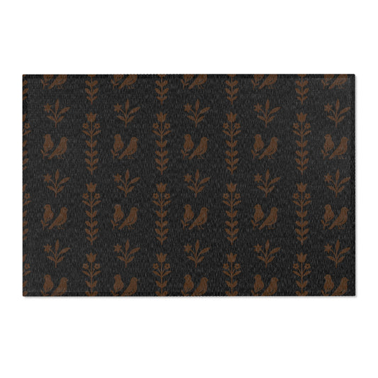 Elegant Floral Area Rug, Home Decor, Living Room, Bedroom Accent Rug, Gift for Housewarming, Cozy Atmosphere