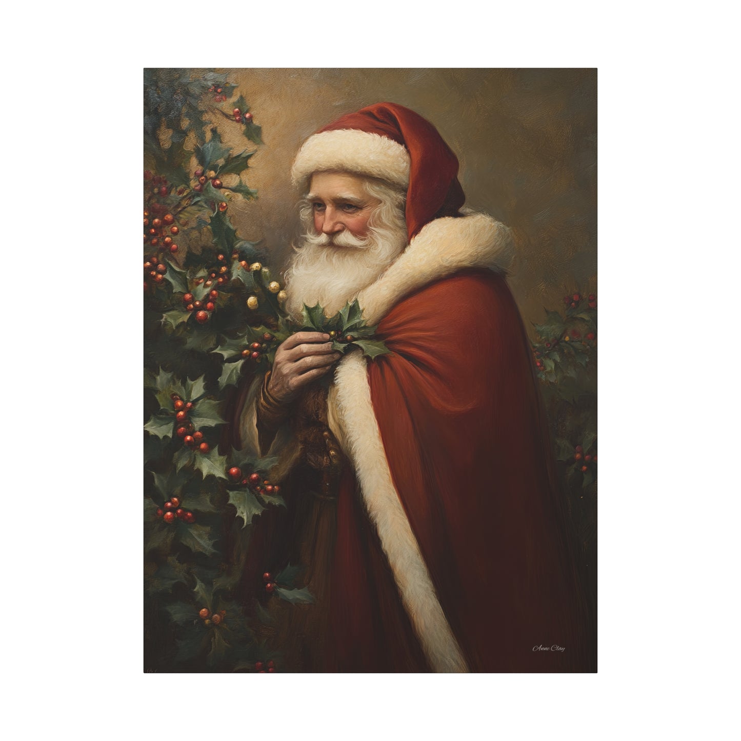 Secret Santa Matte Canvas, Stretched, 1.25"