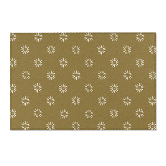 Cream on light greenish/ Gold Area Rugs