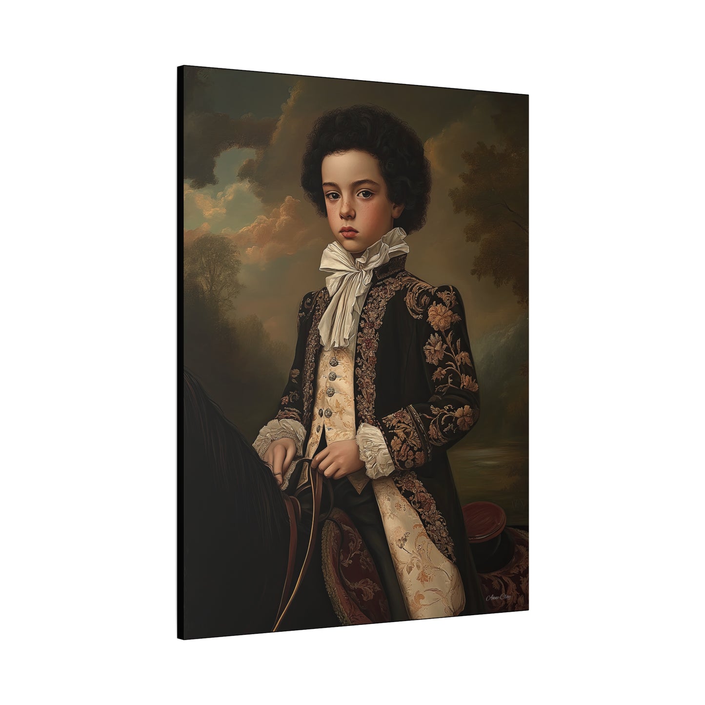 Vintage Portrait Canvas Print, Wall Art, Home Decor, Gift for Art Lovers, Classic Decor, Renaissance Style Artwork