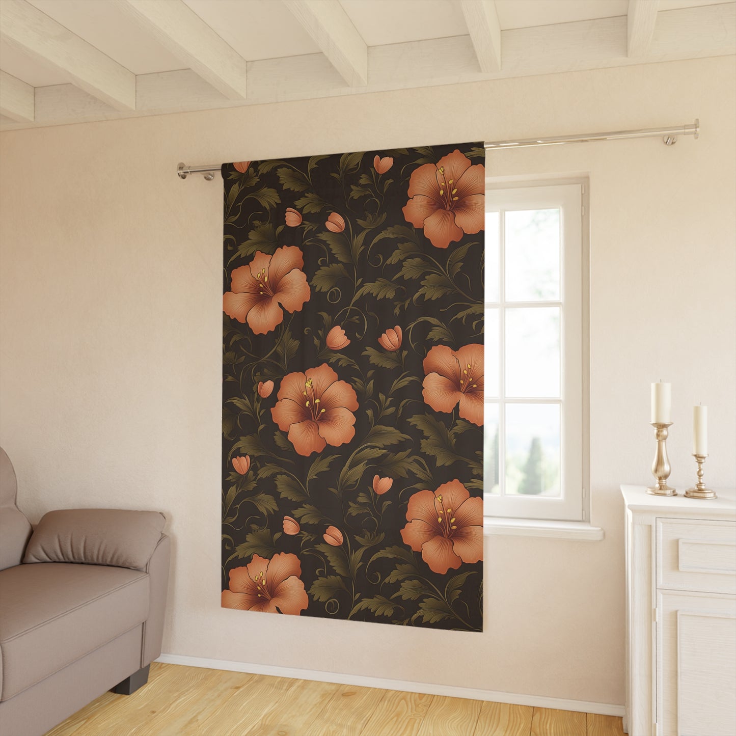 Floral Window Curtains