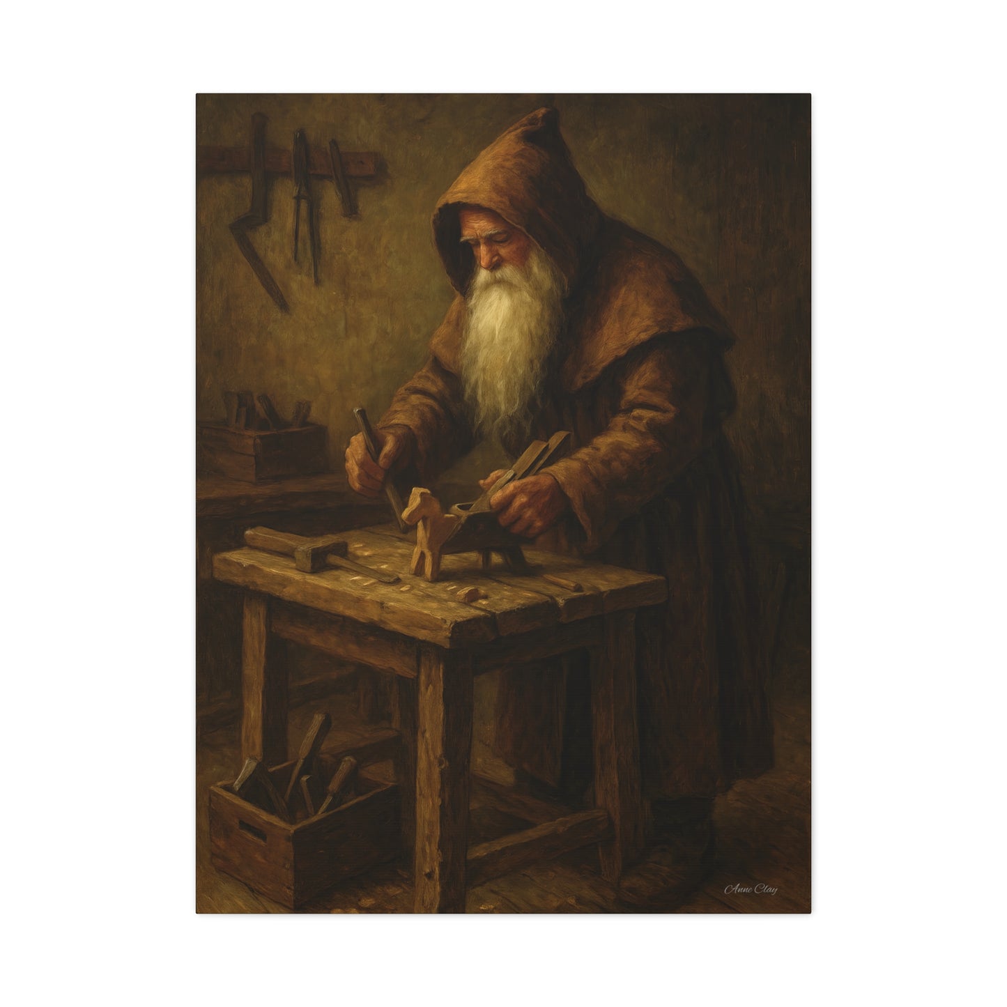 Craftsmanship Wall Art - Vintage Woodworker Canvas Print