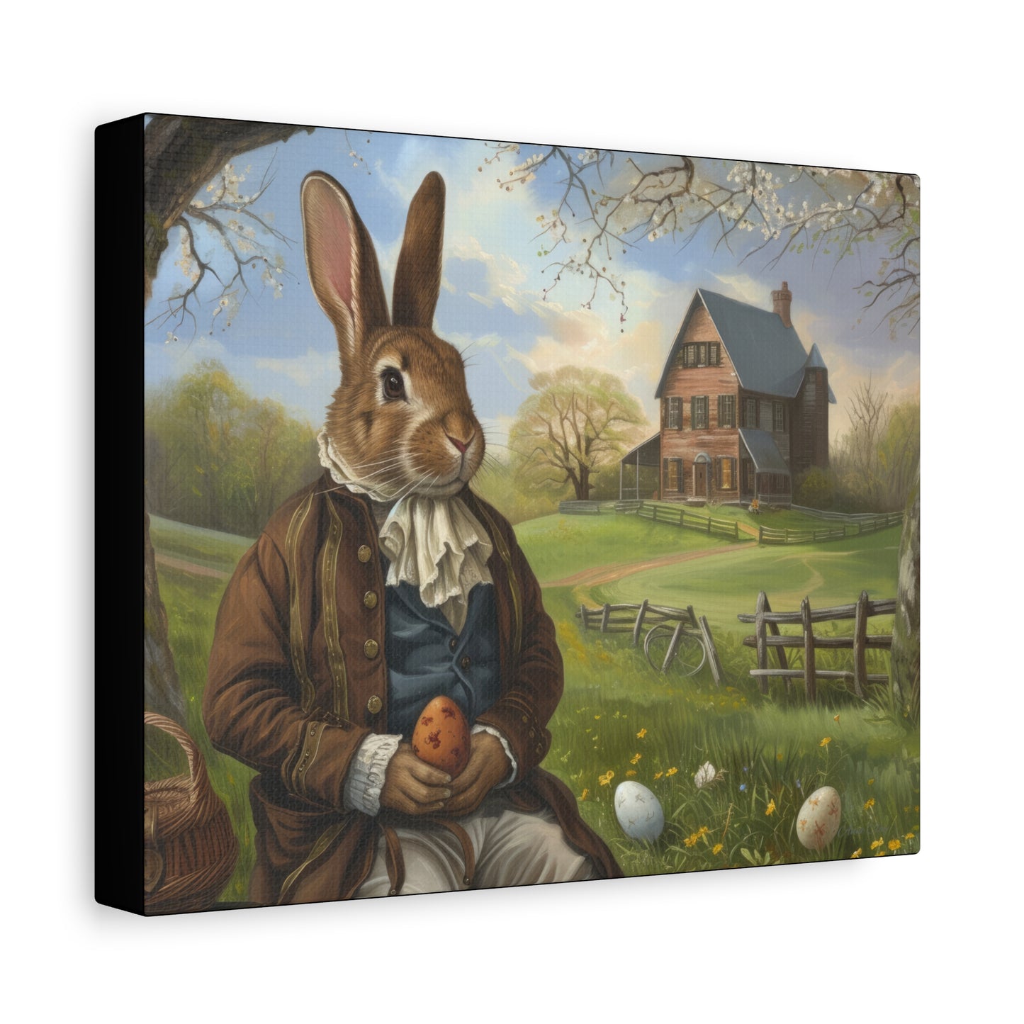 Easter Memories Easter Bunny Canvas Art - Charming Stretched Print for Spring Decor