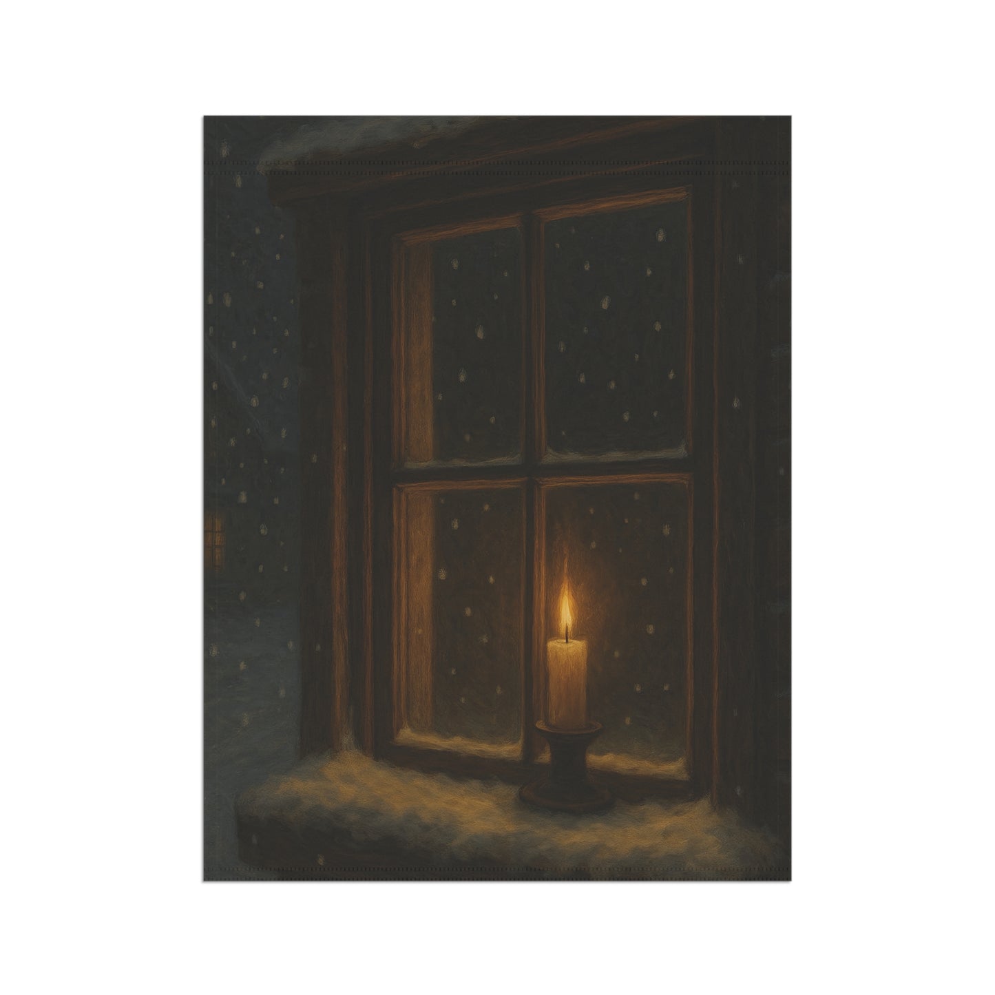 Winter Candle Garden Flag