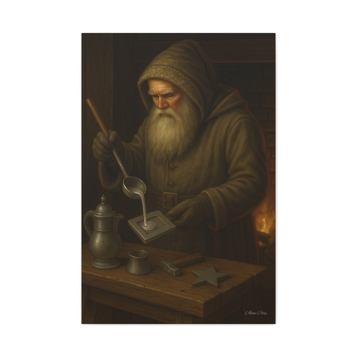 Artistic Matte Canvas Print - Mystic Blacksmith Design