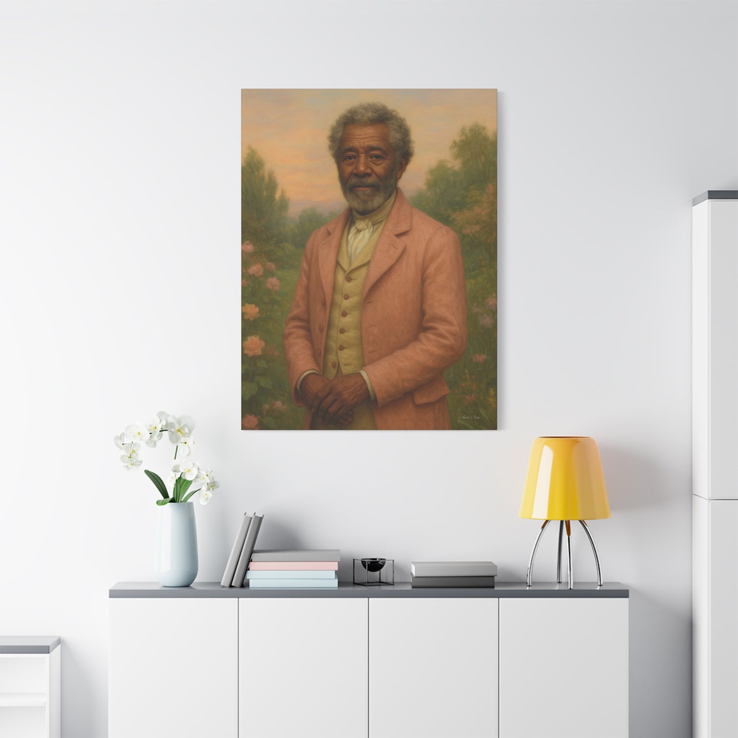 Elegant Stretched Canvas Art Print, Historical Portrait, Home Decor, Gift for History Lovers, Gallery Wall Art