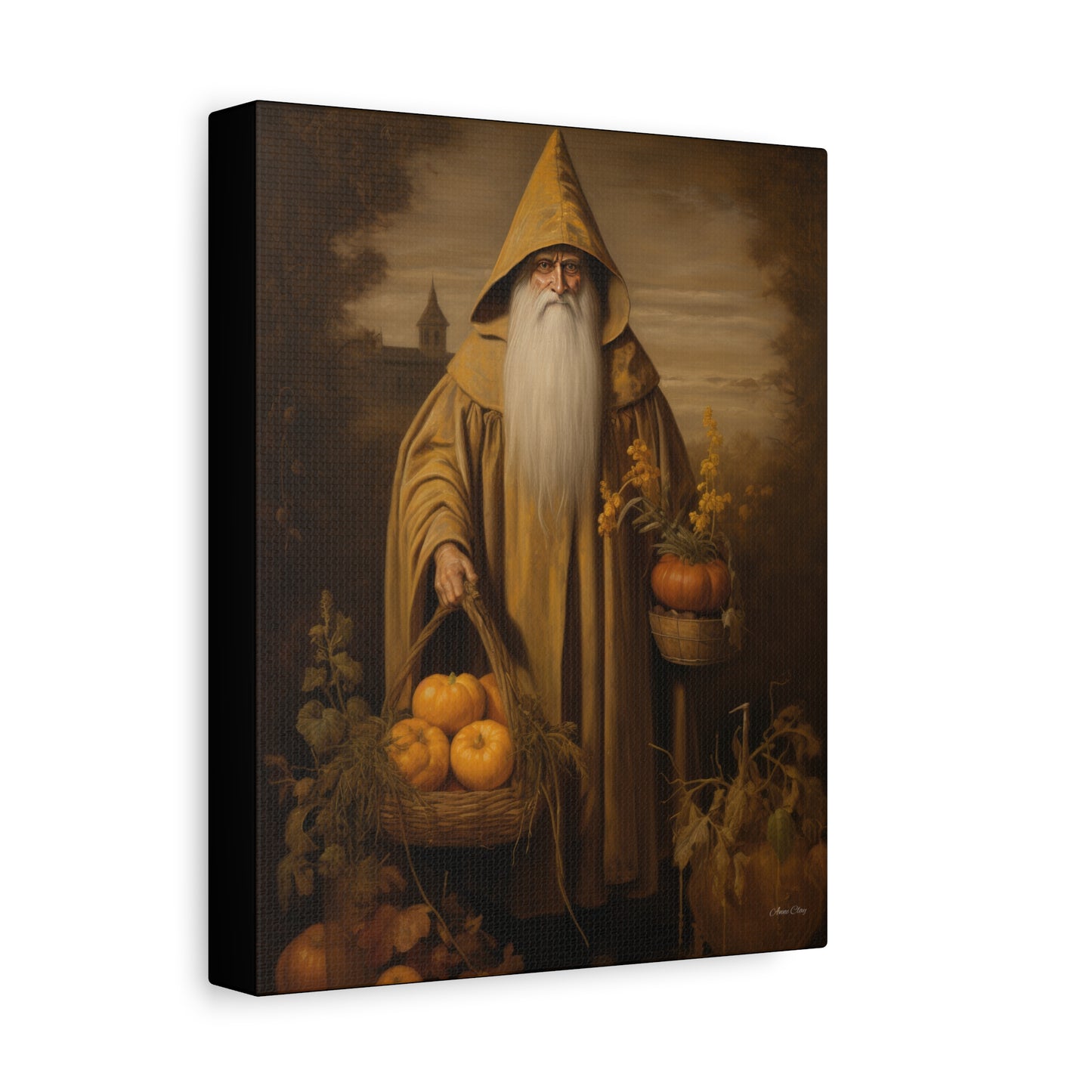 Pumpkin Santa Matte Canvas, Stretched, 1.25"