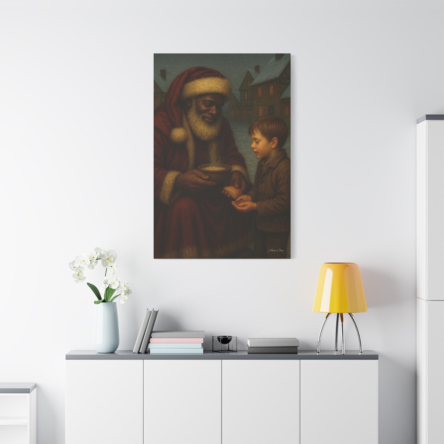 Spirit of Christmas, Breaking Bread Together Christmas Canvas Wall Art