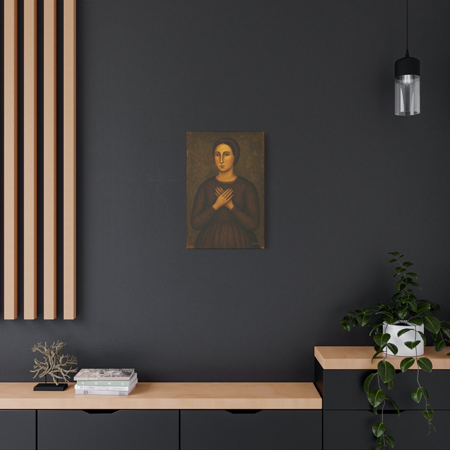 Minimalist Framed Canvas Art, Elegant Female Portrait, Vintage Decor, Wall Art for Home, Gift for Art Lovers, Living Room Decor, 1.25" [...]