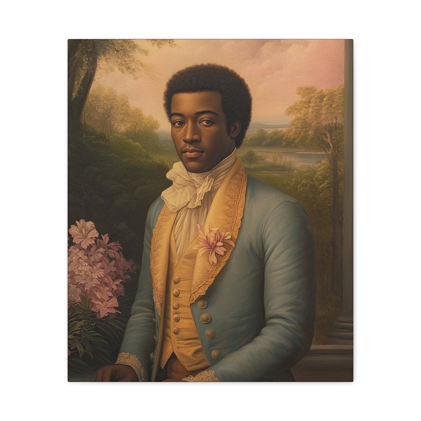 Elegant Stretched Canvas Art Print, Historical Portrait, Home Decor, Gift Idea, Wall Art, Living Room Decoration, Black History