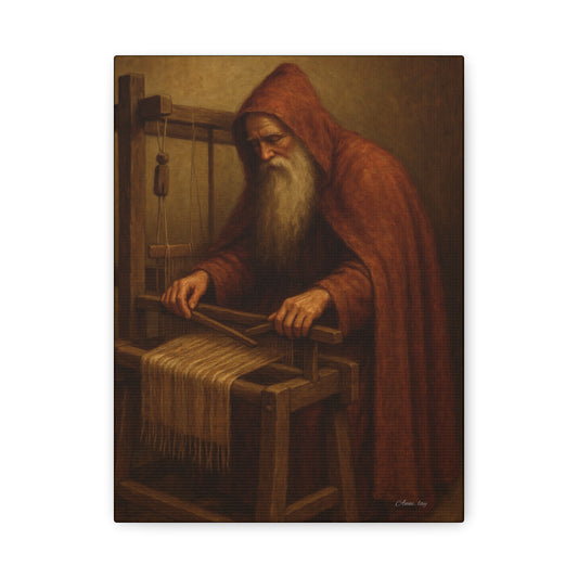 Artistic Matte Canvas Wall Art - Weaver's Wisdom Old World Santa