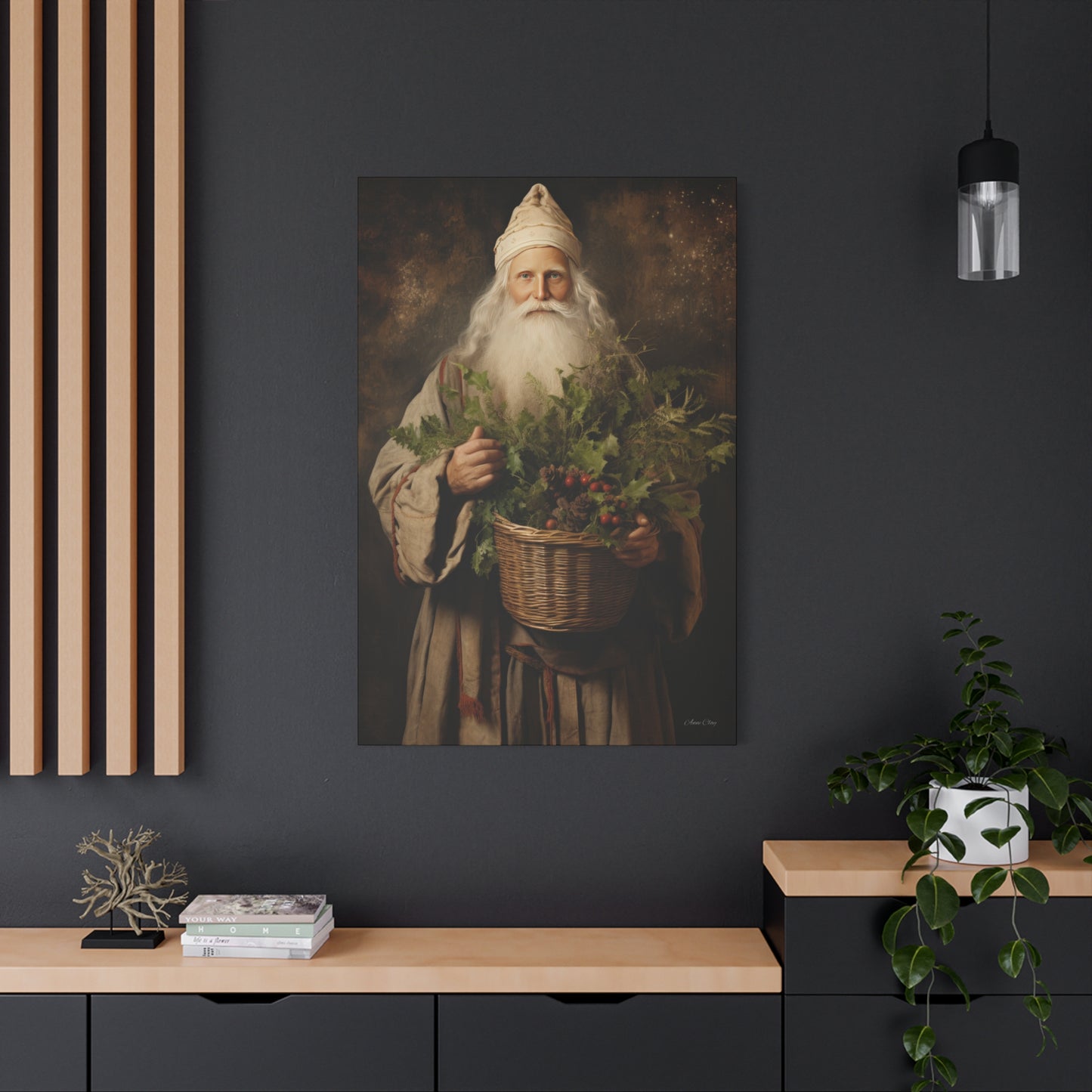 Beautiful Santa Matte Canvas, Stretched, 1.25"